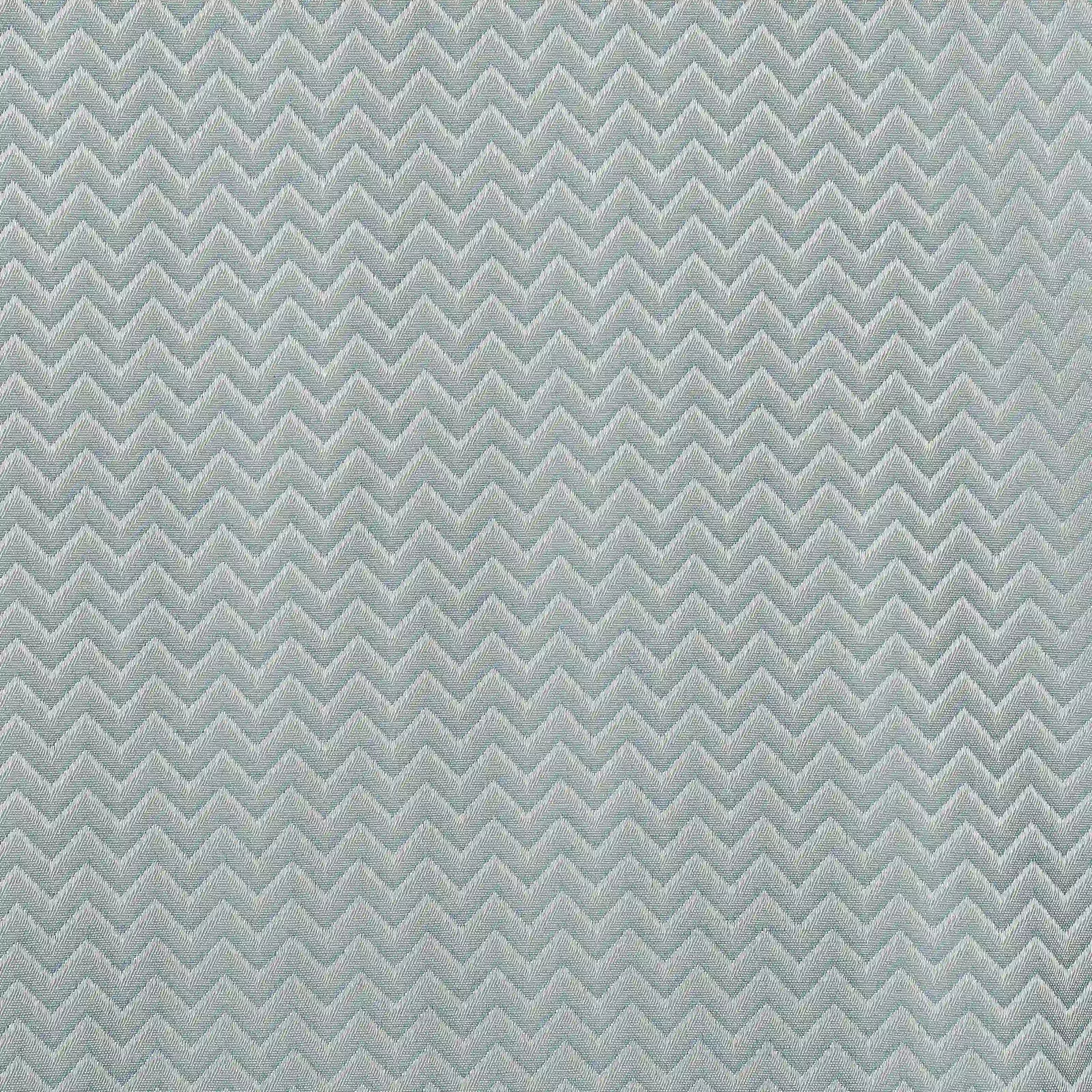 De Jacquard - Classic Set Of 2 Jacquard Readymade Curtains | Endless Chevron Blue Dust / Window (5ft X 4.4ft)
