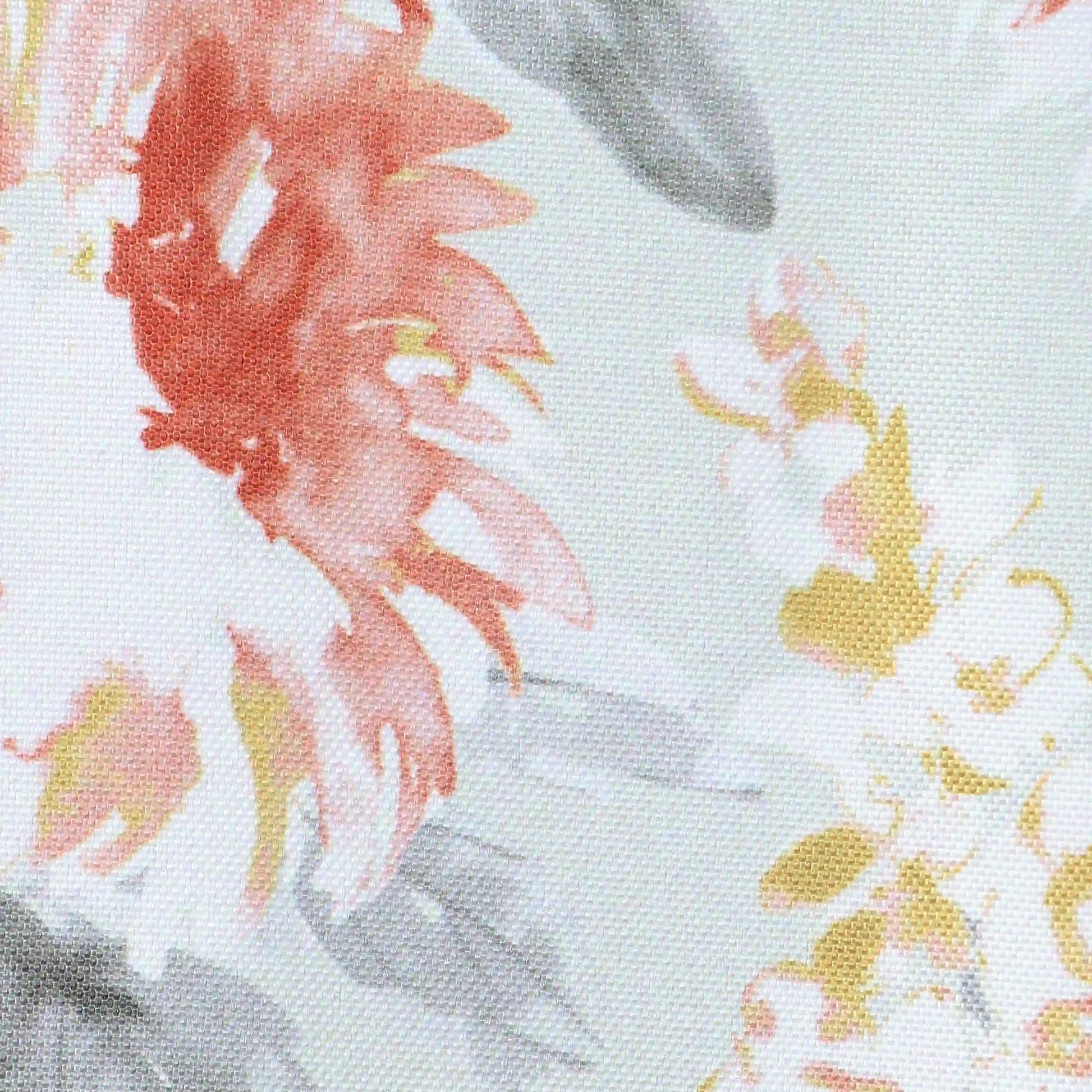 Chippa Lane Set Of 2 Printed Readymade Curtains | Floral Mist Steel / Window (5ft X 4.4ft)