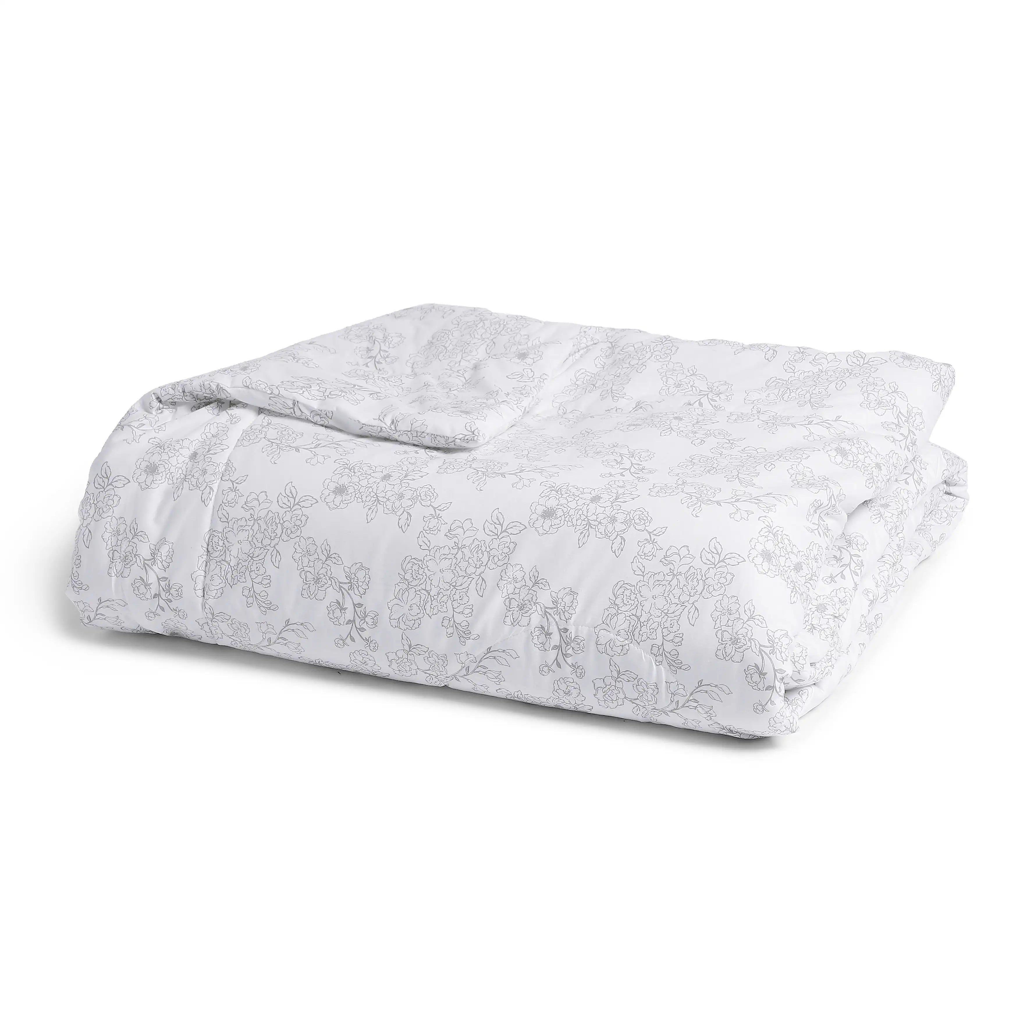 Bloomshire Classic | Everyday Charm Printed 120GSM Reversible Comforter-Grey Grey / Single