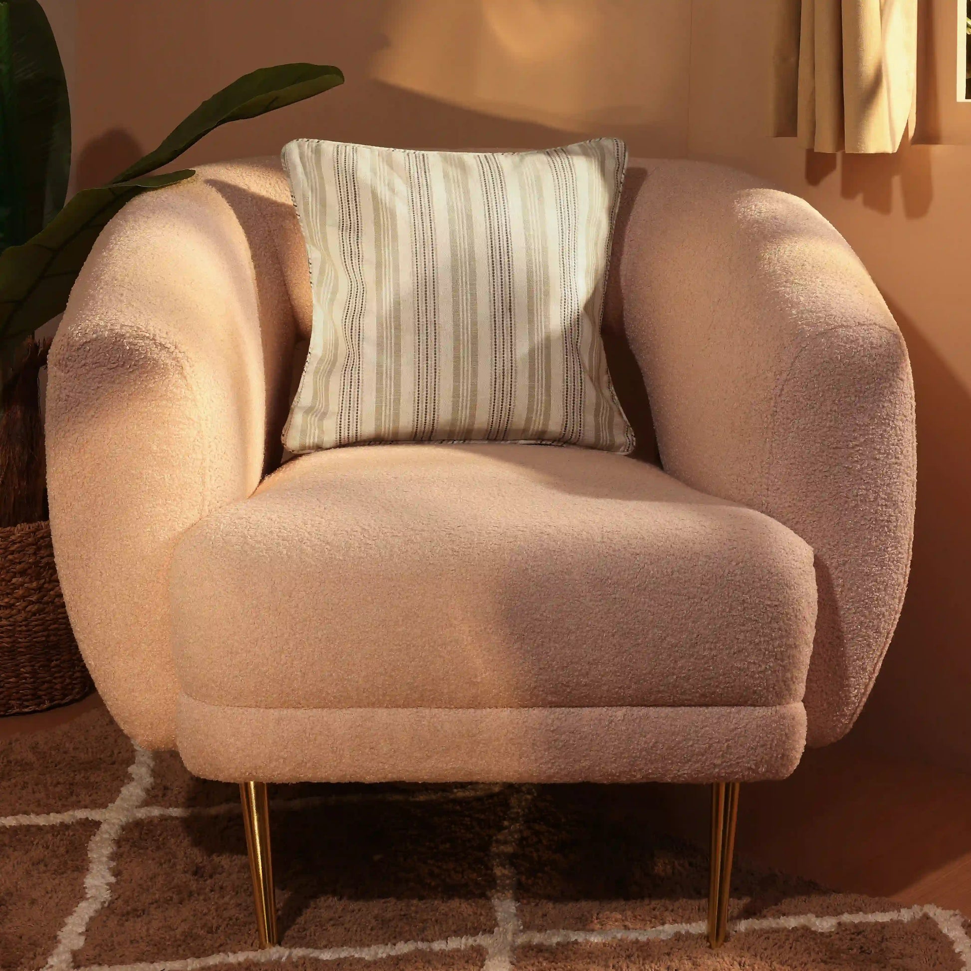 Espricia Woven Cushion Cover | Rustic Lanes Desert Pearl / Cushion Cover (41cm x 41cm)