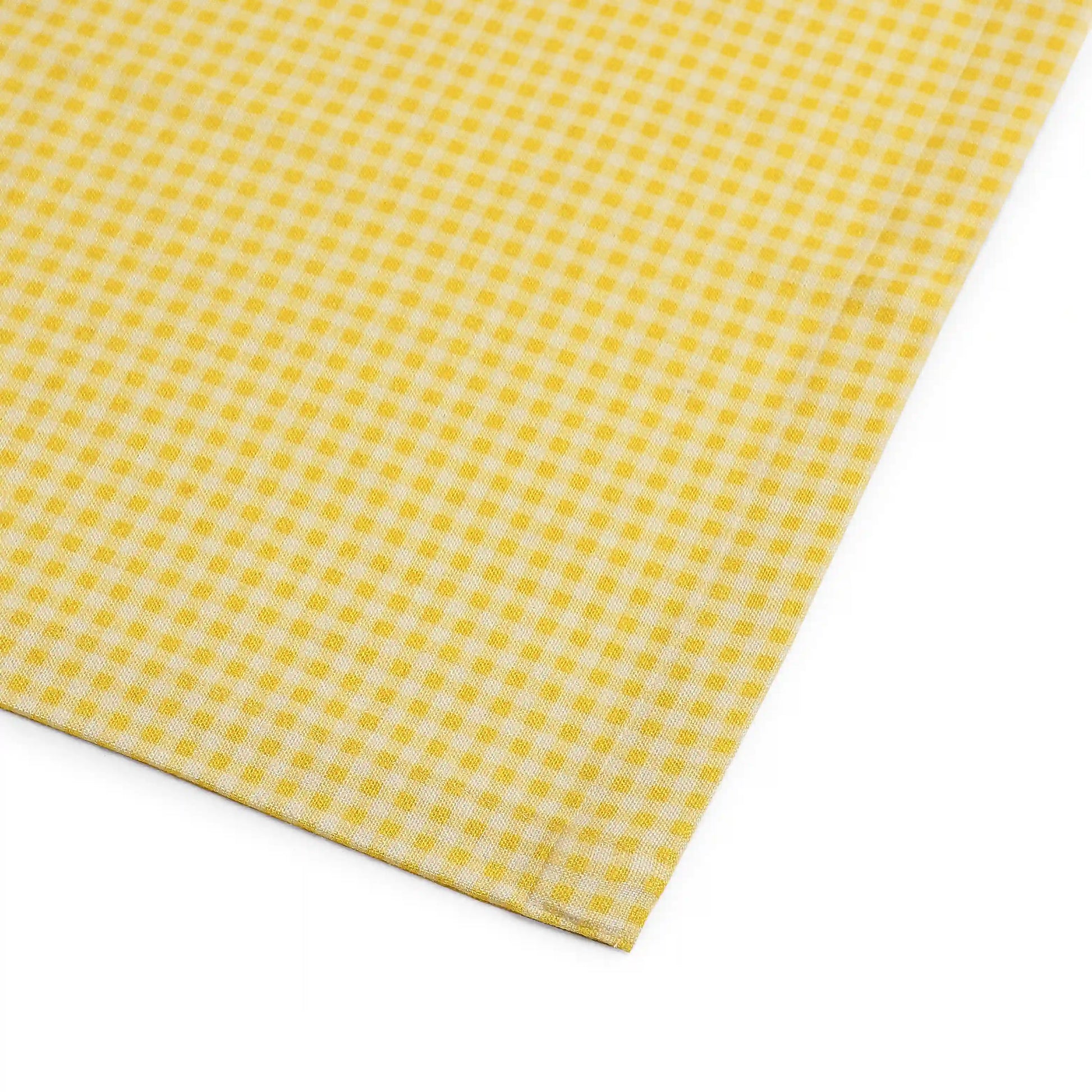 Nonna's Home 100% Cotton Table Napkin Set Small Turmeric Gingham / Pack of 6