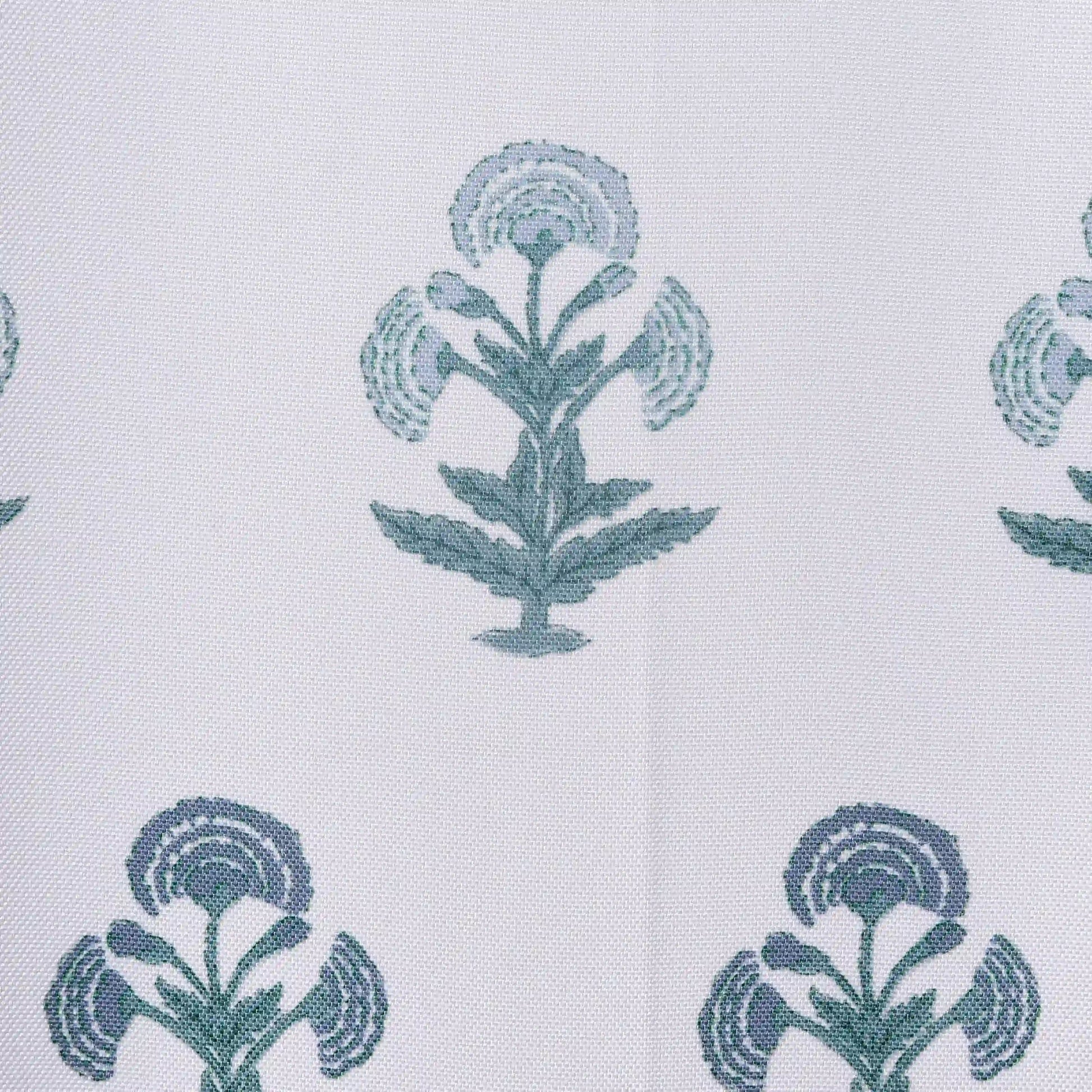 Chippa Lane Set Of 2 Printed Readymade Curtains | 
Jaipur Echo Blue / Window (5ft X 4.4ft)