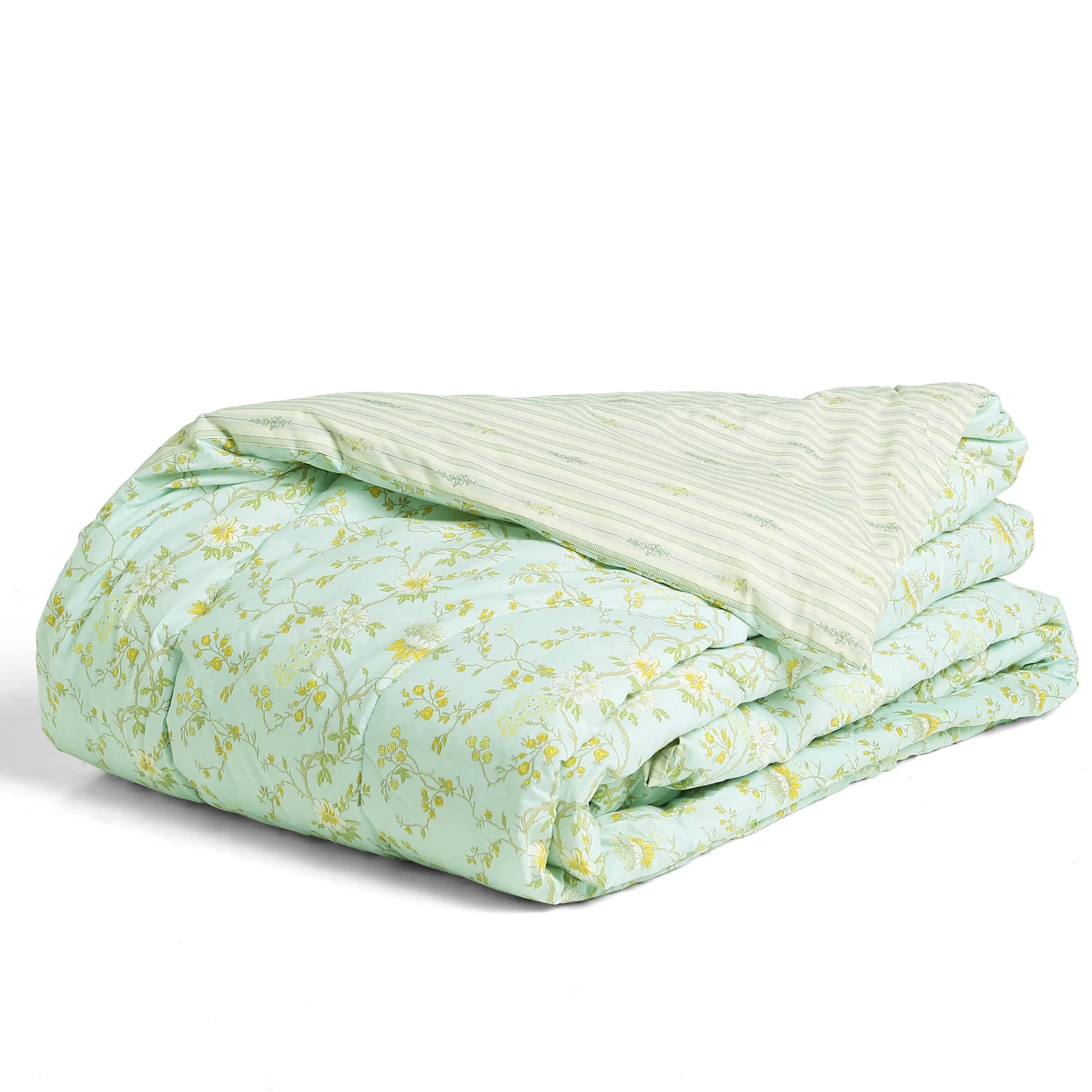 Bloomshire Luxe Printed Comforter-120gsm-Light Blue Light Blue / Double