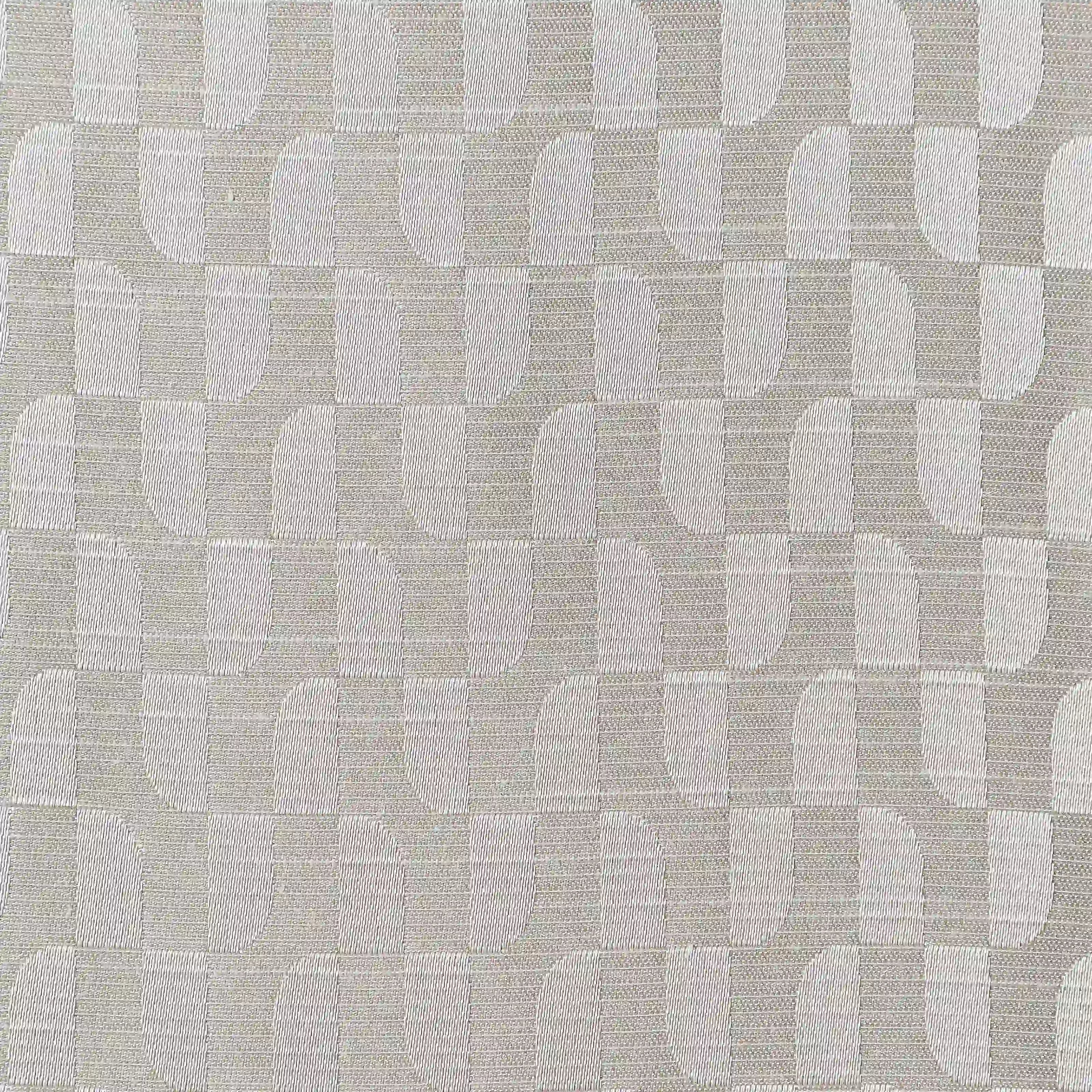 De Jacquard - Classic Set Of 2 Jacquard Readymade Curtains | Rolling Rhythm Silver / Window (5ft X 4.4ft)