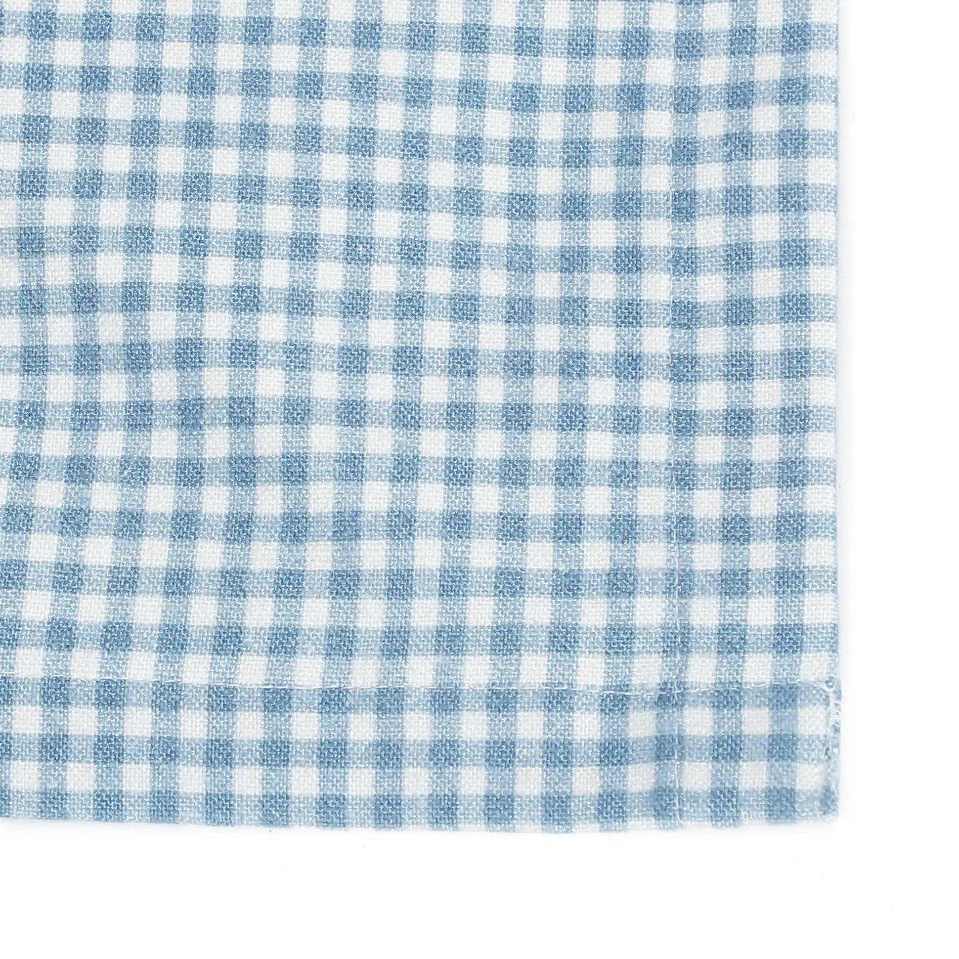 Nonna's Home 100% Cotton Table Napkin Set Small Blueberry Gingham / Pack of 4