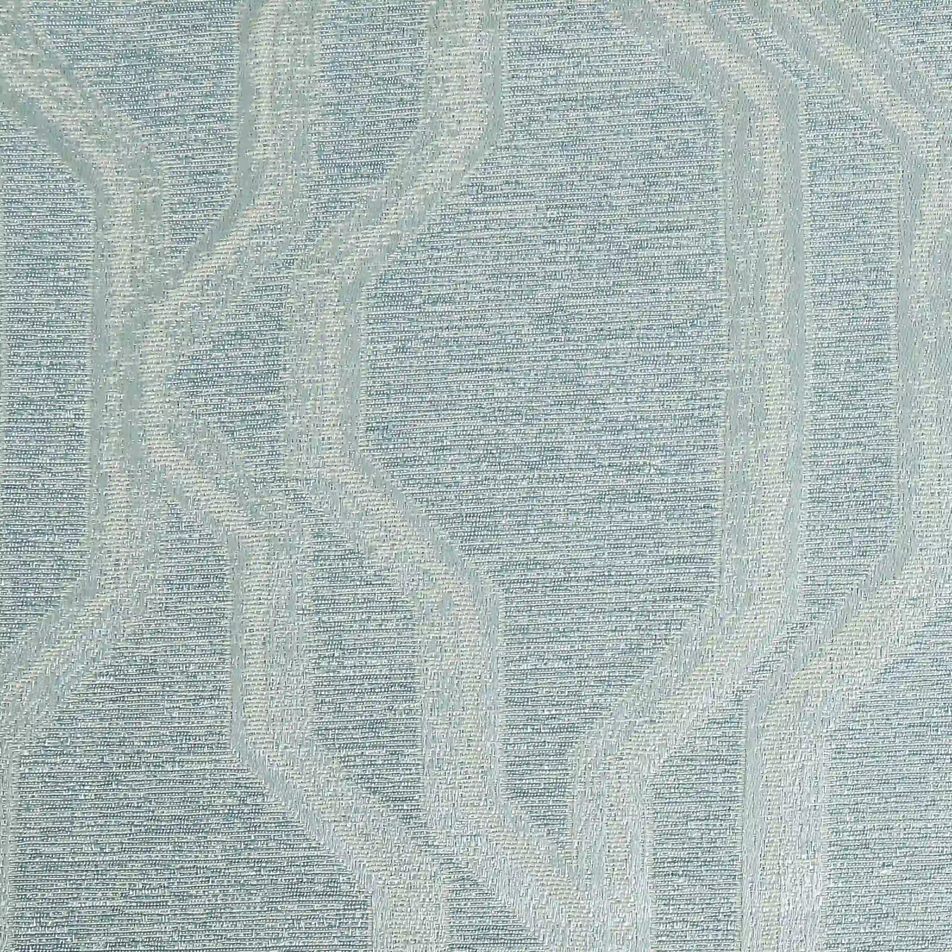 De Jacquard - Classic Set Of 2 Jacquard Readymade Curtains | Abstract Flow Aqua / Door (7ft X 4.4ft)