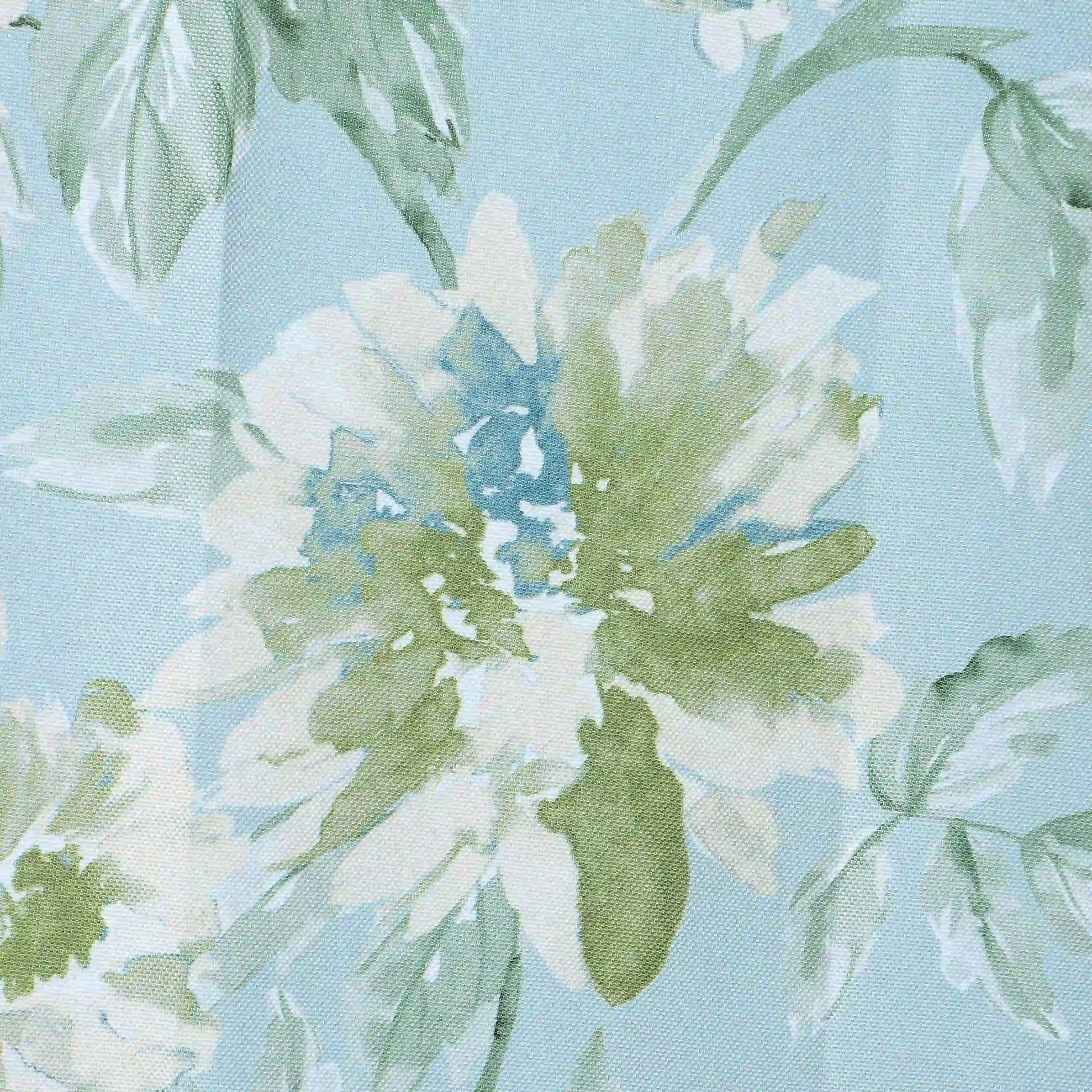 Chippa Lane Set Of 2 Printed Readymade Curtains | Floral Mist Floral Ocean / Window (5ft X 4.4ft)