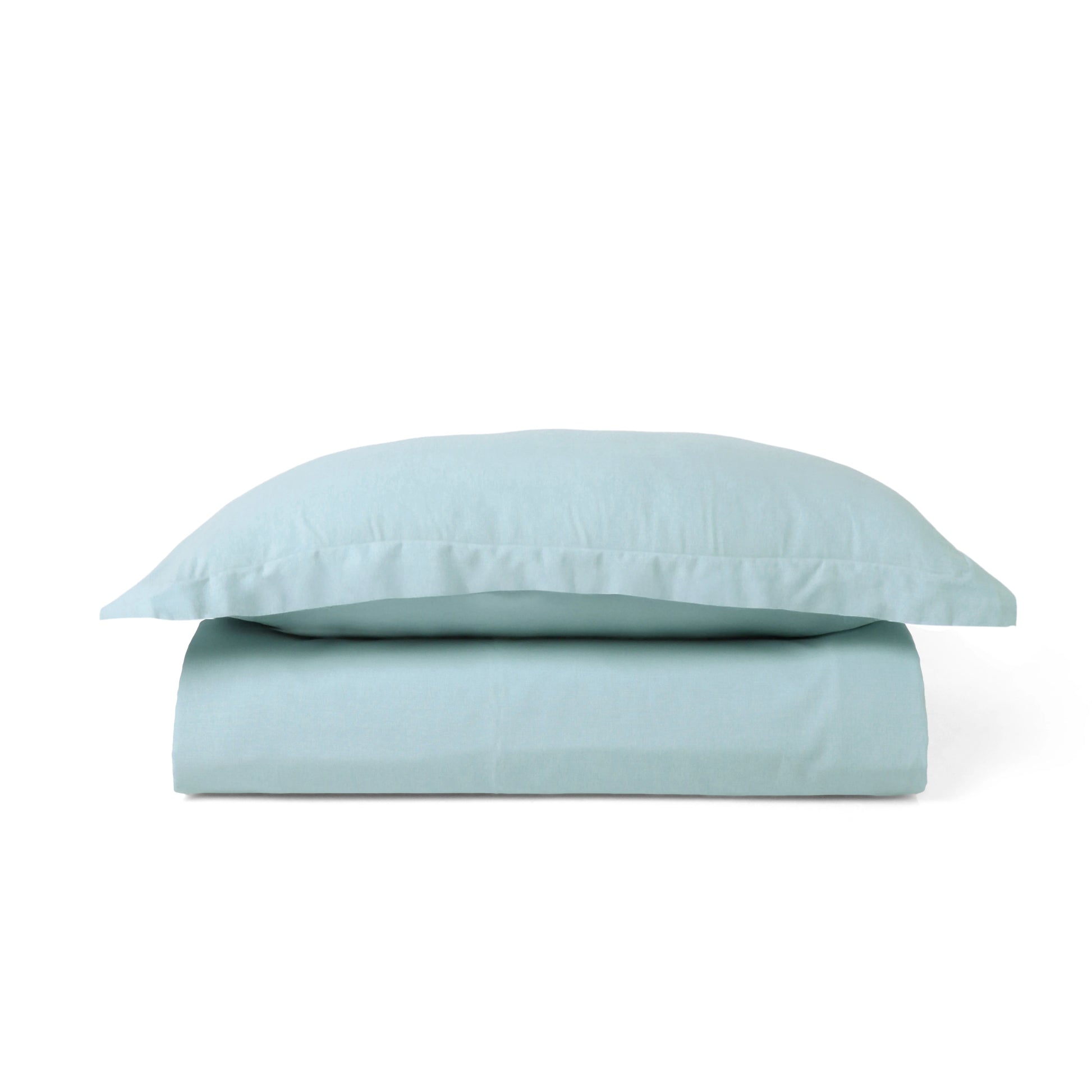 Paleto | Everyday Hues Solid Dyed Cotton Bedsheet Set-Blue Sky Blue Sky / Single