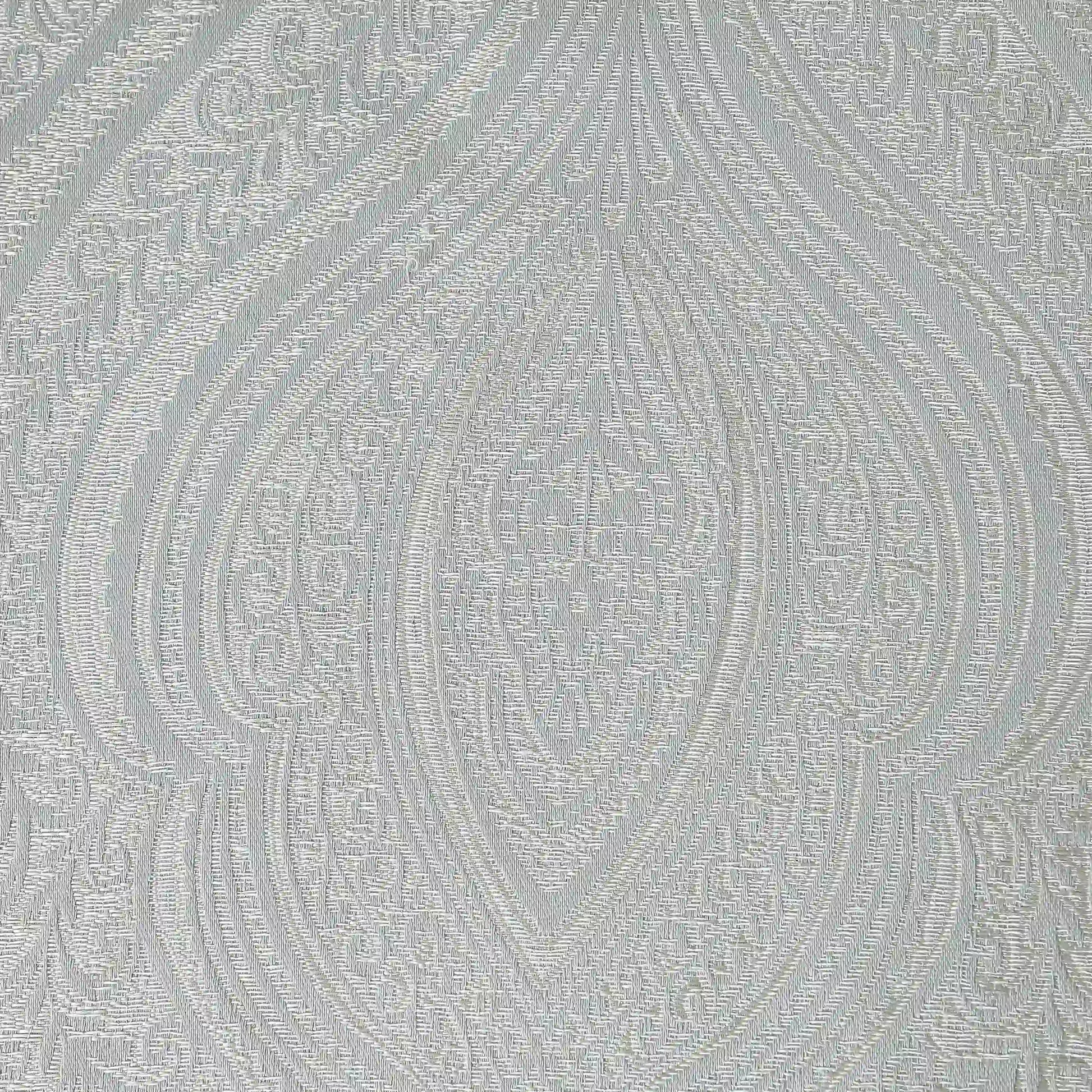De Jacquard - Luxe Set Of 2 Jacquard Readymade Curtains | Royal Mirage Silver / Window (5ft X 4.4ft)