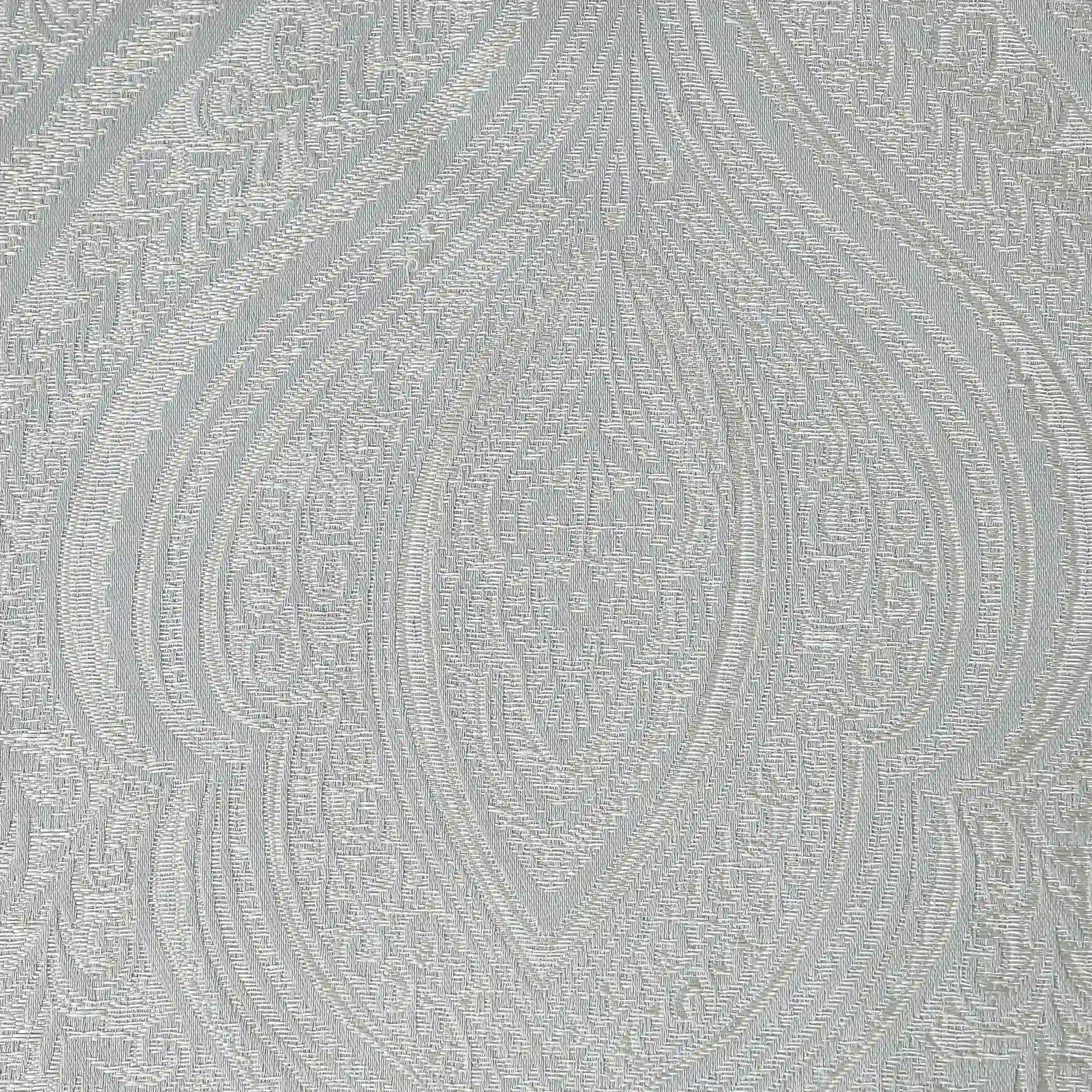 De Jacquard - Luxe Set Of 2 Jacquard Readymade Curtains | Royal Mirage Silver / Window (5ft X 4.4ft)