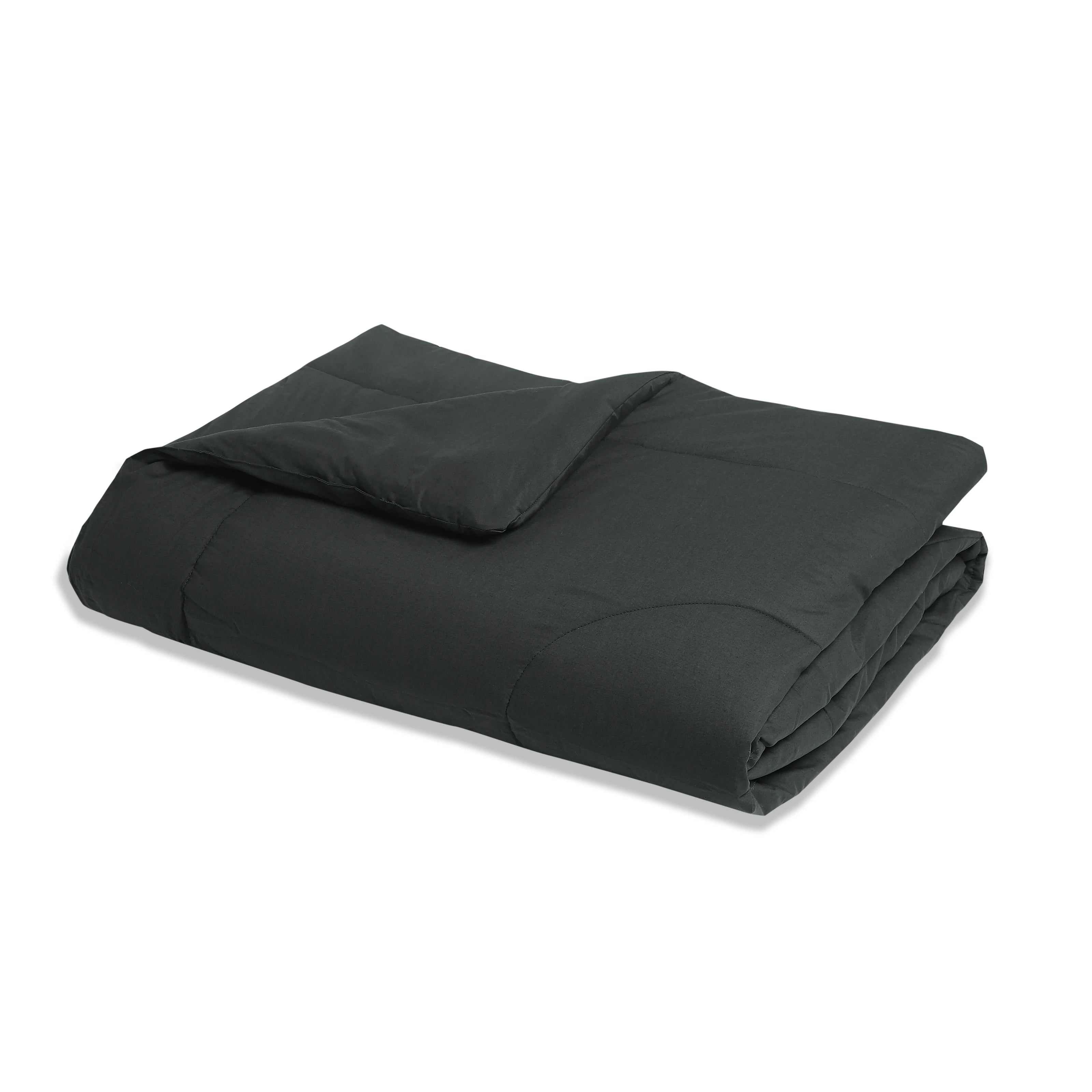 Paleto | Everyday Hues Cotton Solid Dyed 120GSM Comforter-Dark Grey Dark Grey / Single