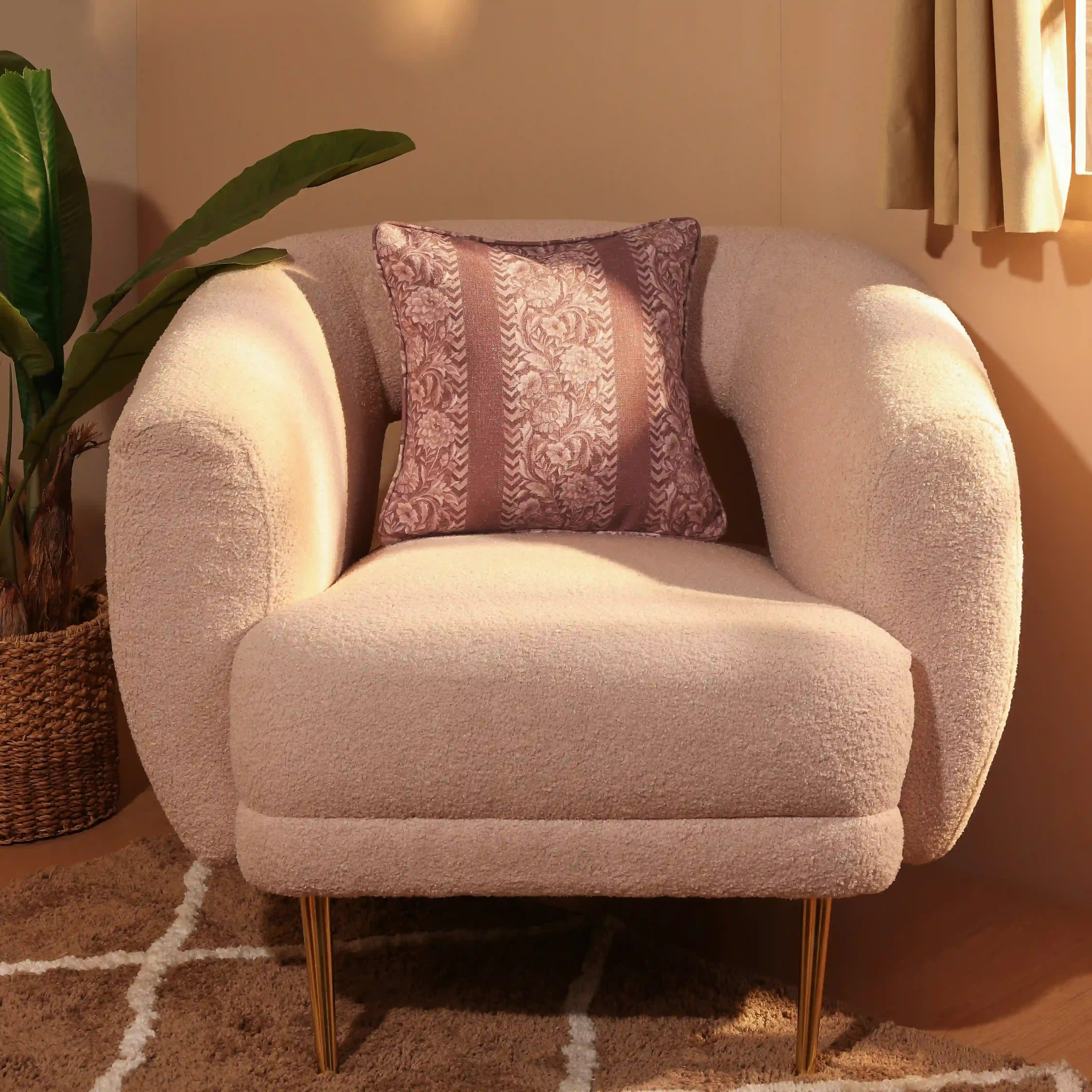 Espricia Printed Cushion Cover | Heritage Rusty Ember / Cushion Cover (51cm x 51cm)