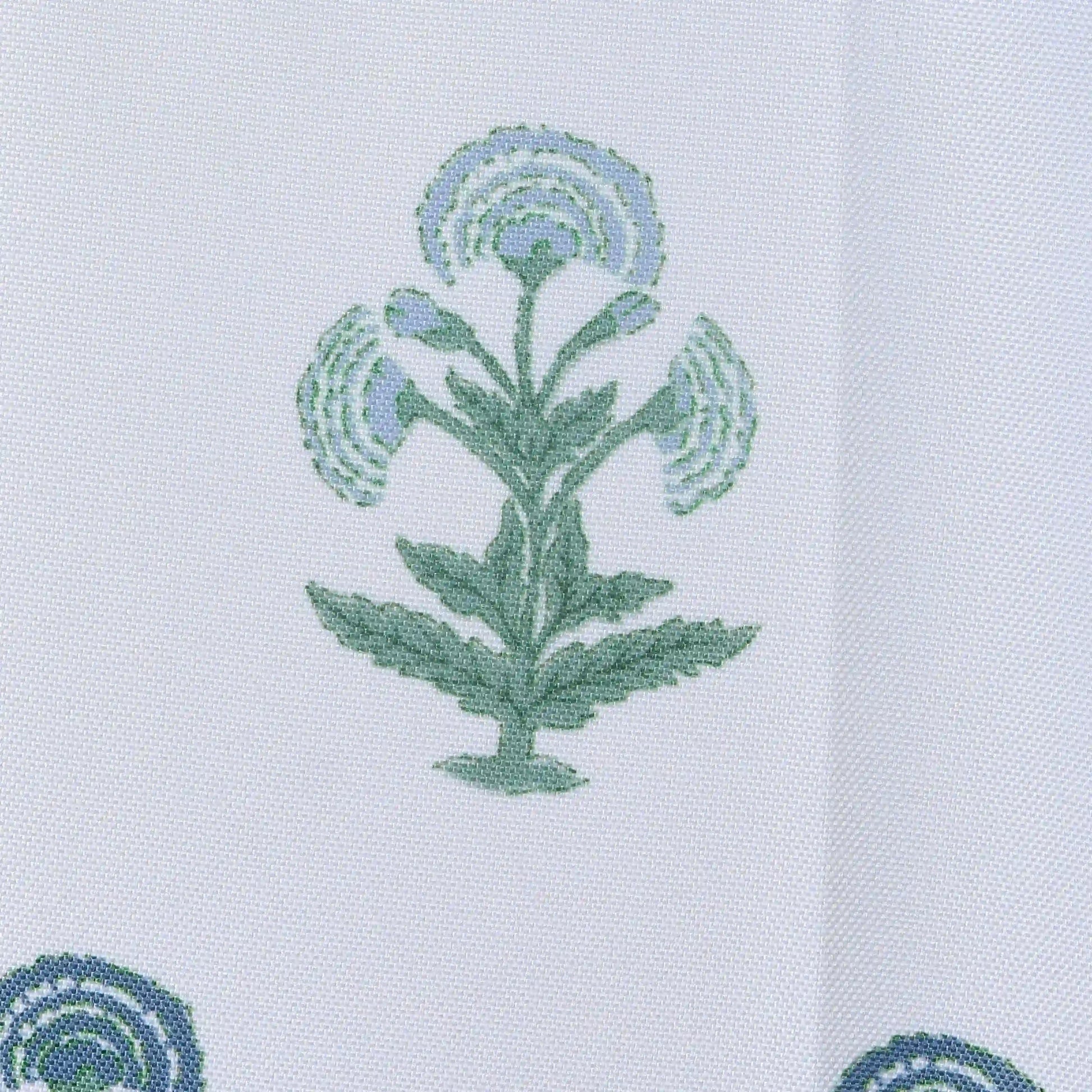 Chippa Lane Set Of 2 Printed Readymade Curtains | 
Jaipur Echo Blue / Door (7ft X 4.4ft)
