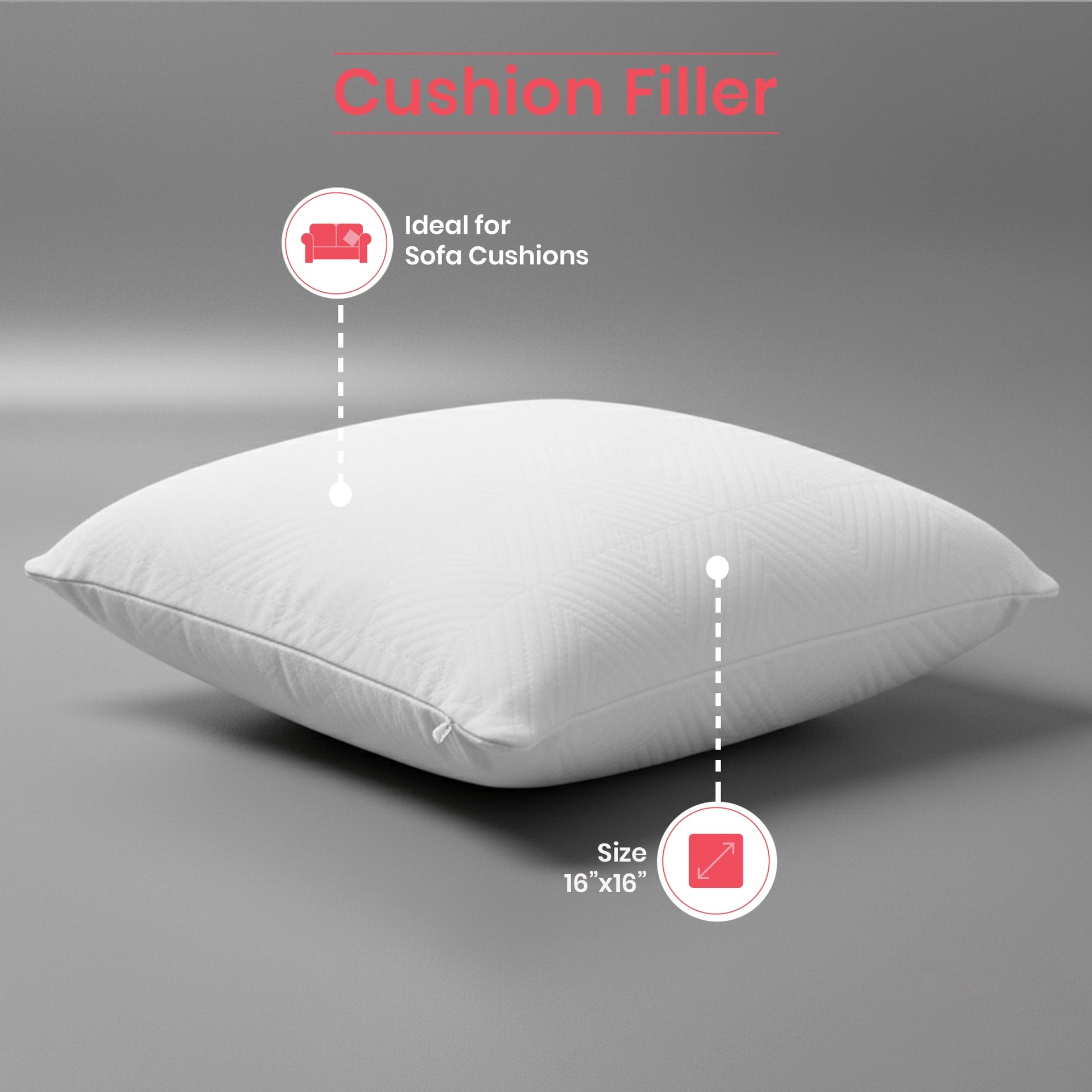 Snow Puff | Memory Foam Cushion Filler White