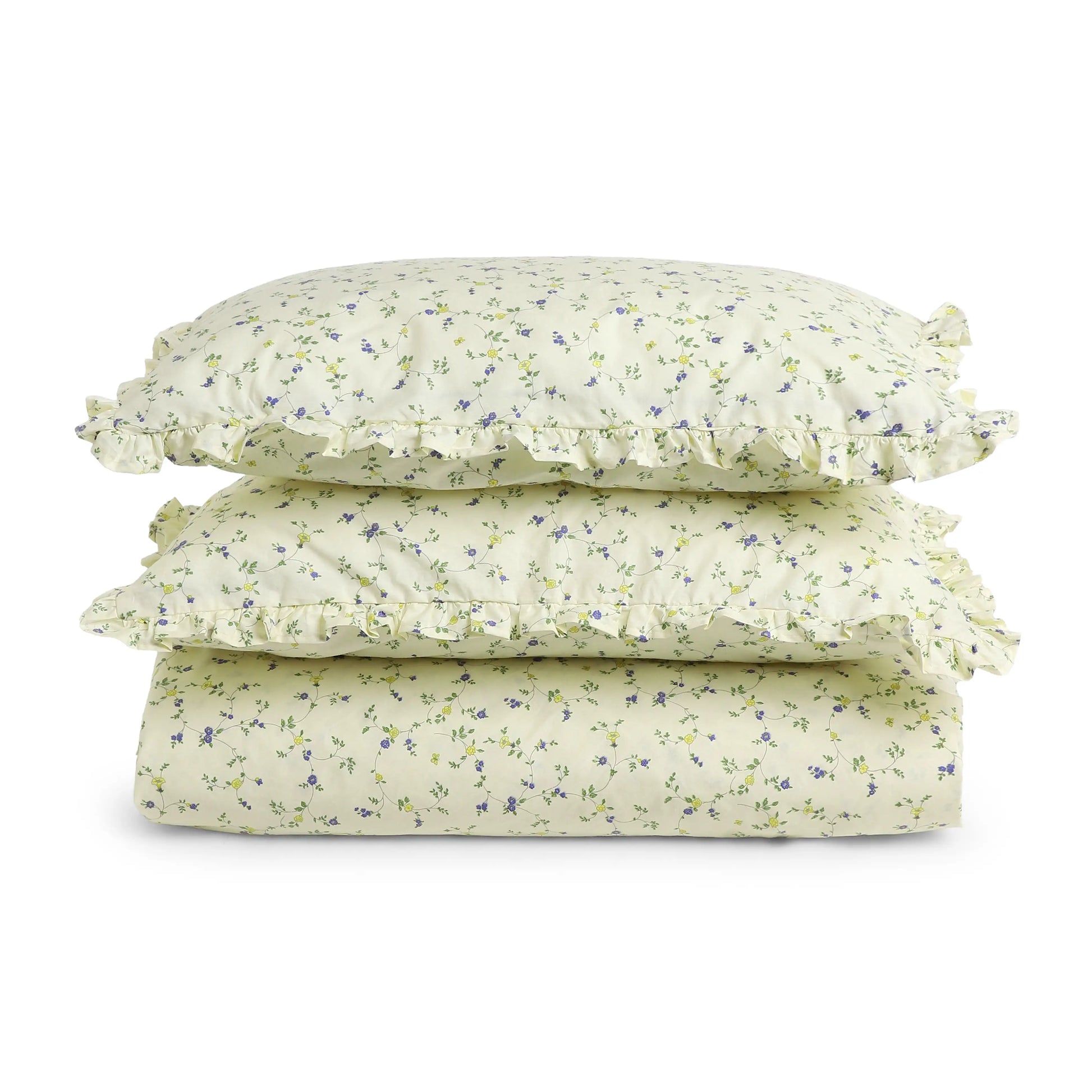 Bloomshire Luxe 100% Cotton Bedsheet Set Cream Bloom / Double