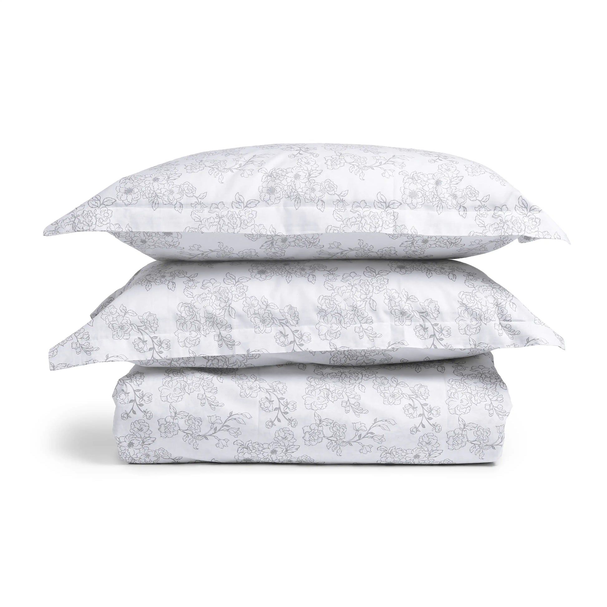 Bloomshire Classic | Everyday Charm Printed Cotton Bedsheet Set-Grey Grey / King