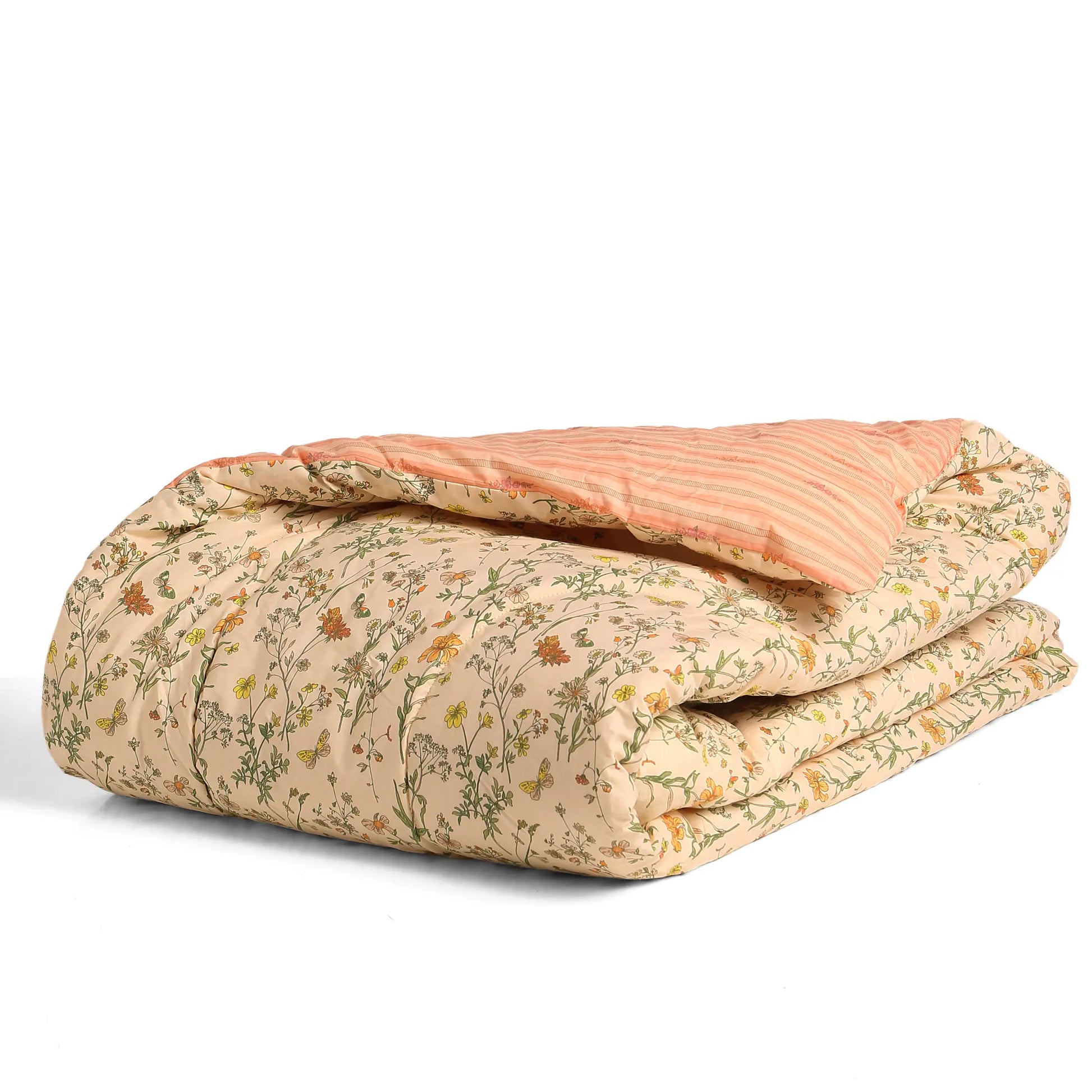 Bloomshire Luxe Printed Comforter-120gsm-Mustard Mustard / Double