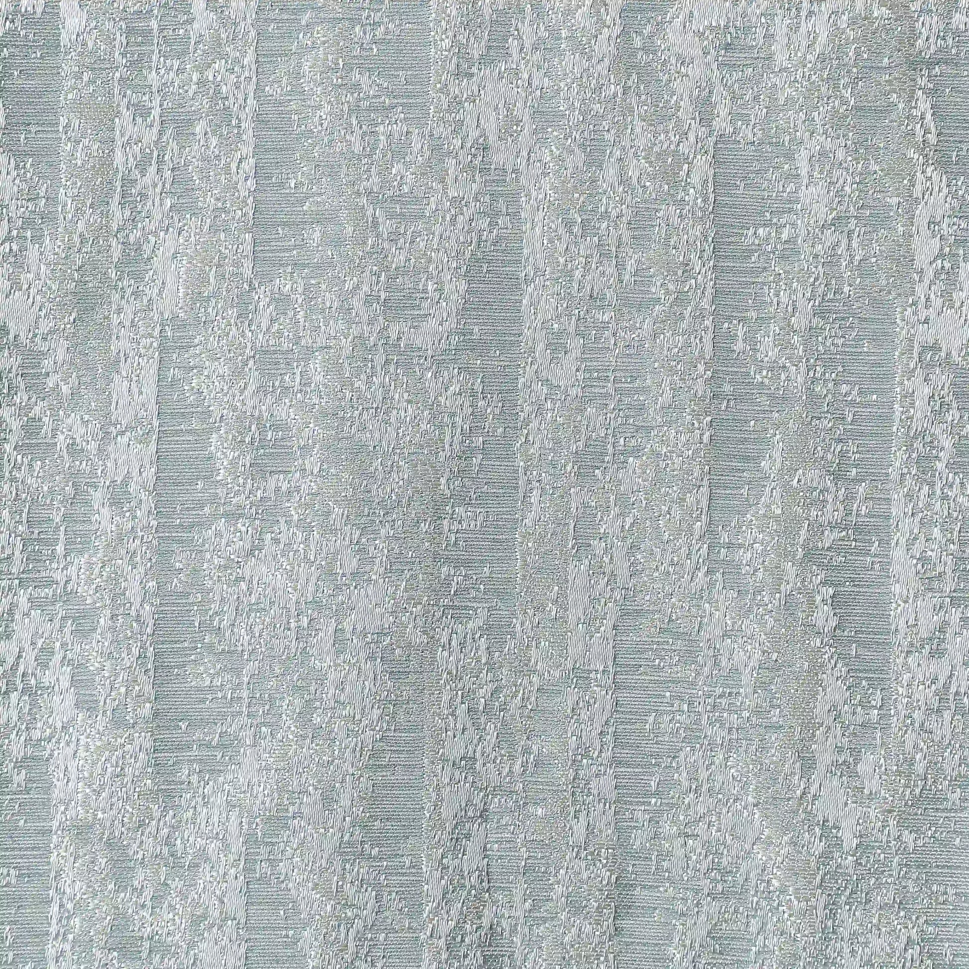 De Jacquard - Luxe Set Of 2 Jacquard Readymade Curtains | Prism Play Minty Wave / Window (5ft X 4.4ft)