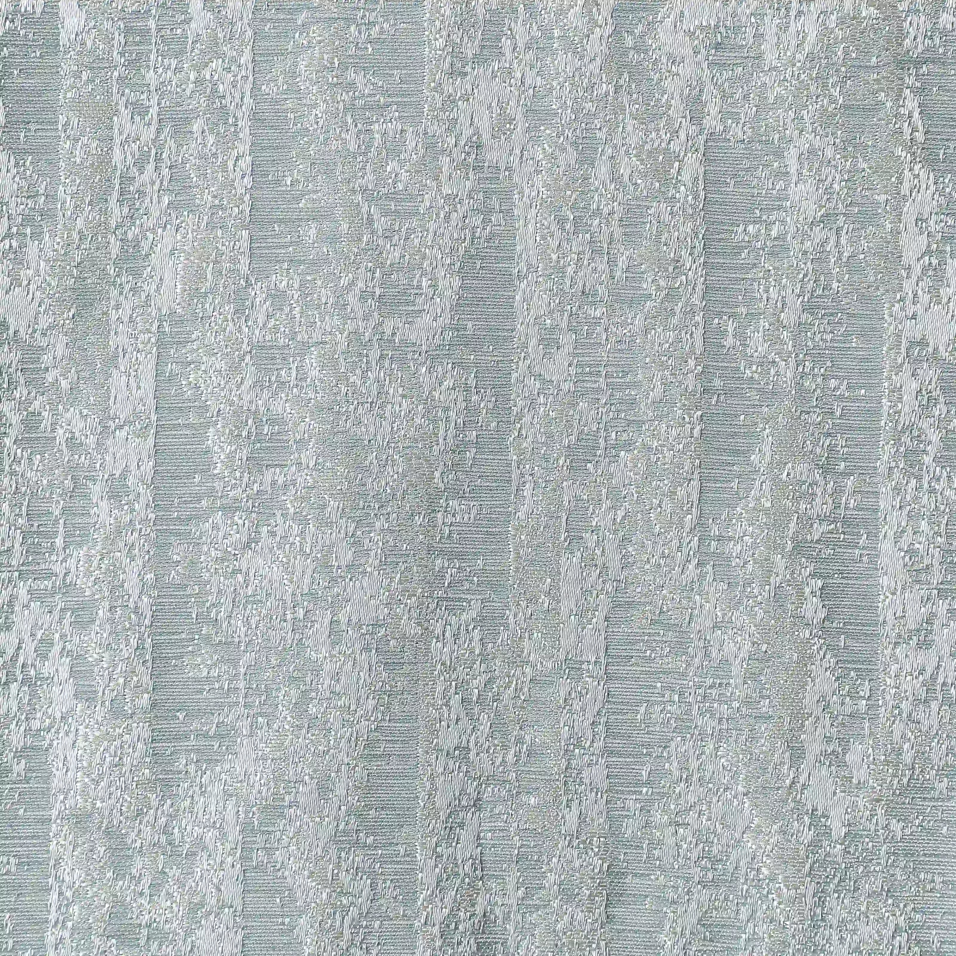 De Jacquard - Luxe Set Of 2 Jacquard Readymade Curtains | Prism Play Minty Wave / Window (5ft X 4.4ft)