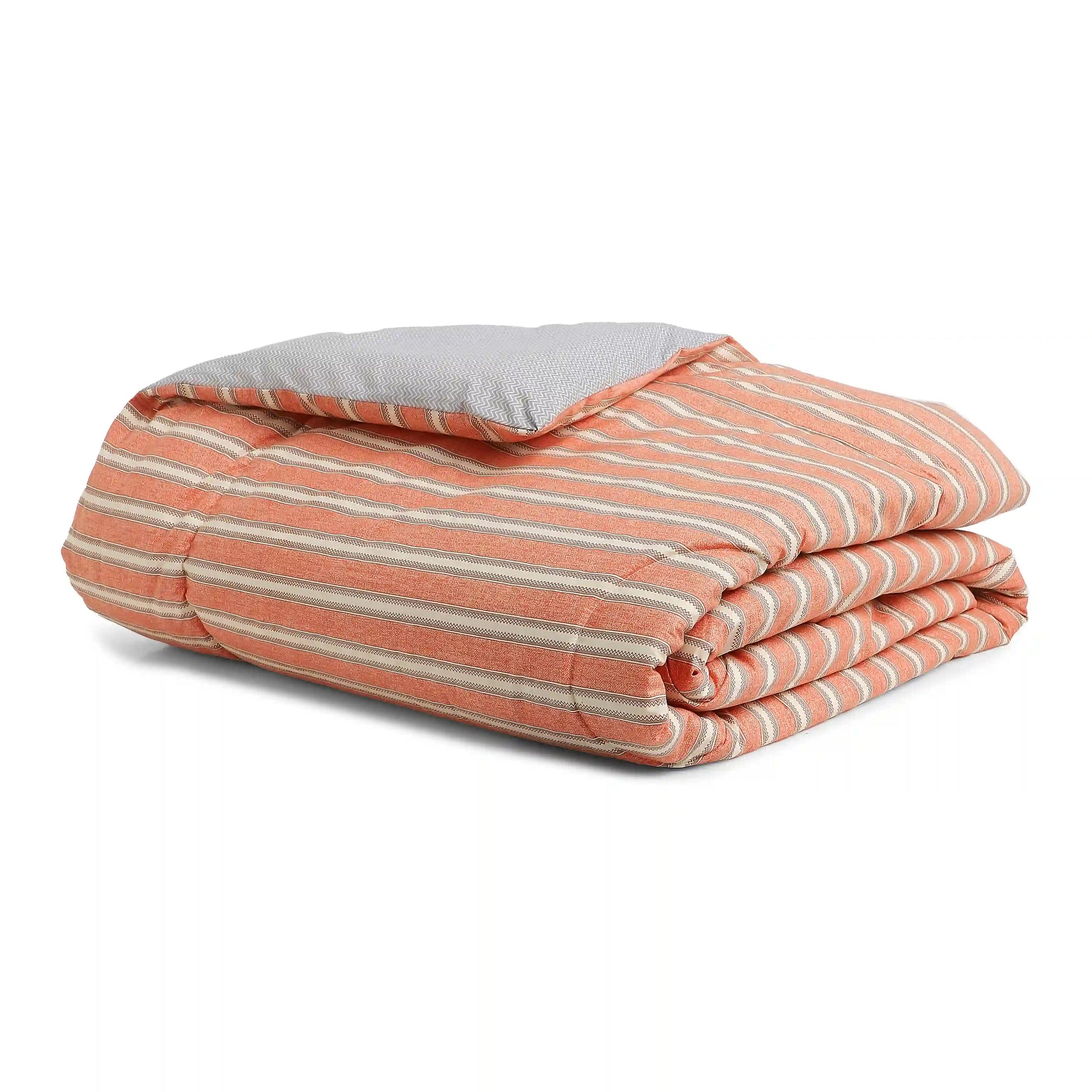 Threadscapes Printed Comforter-120gsm-Peach Peach / Double