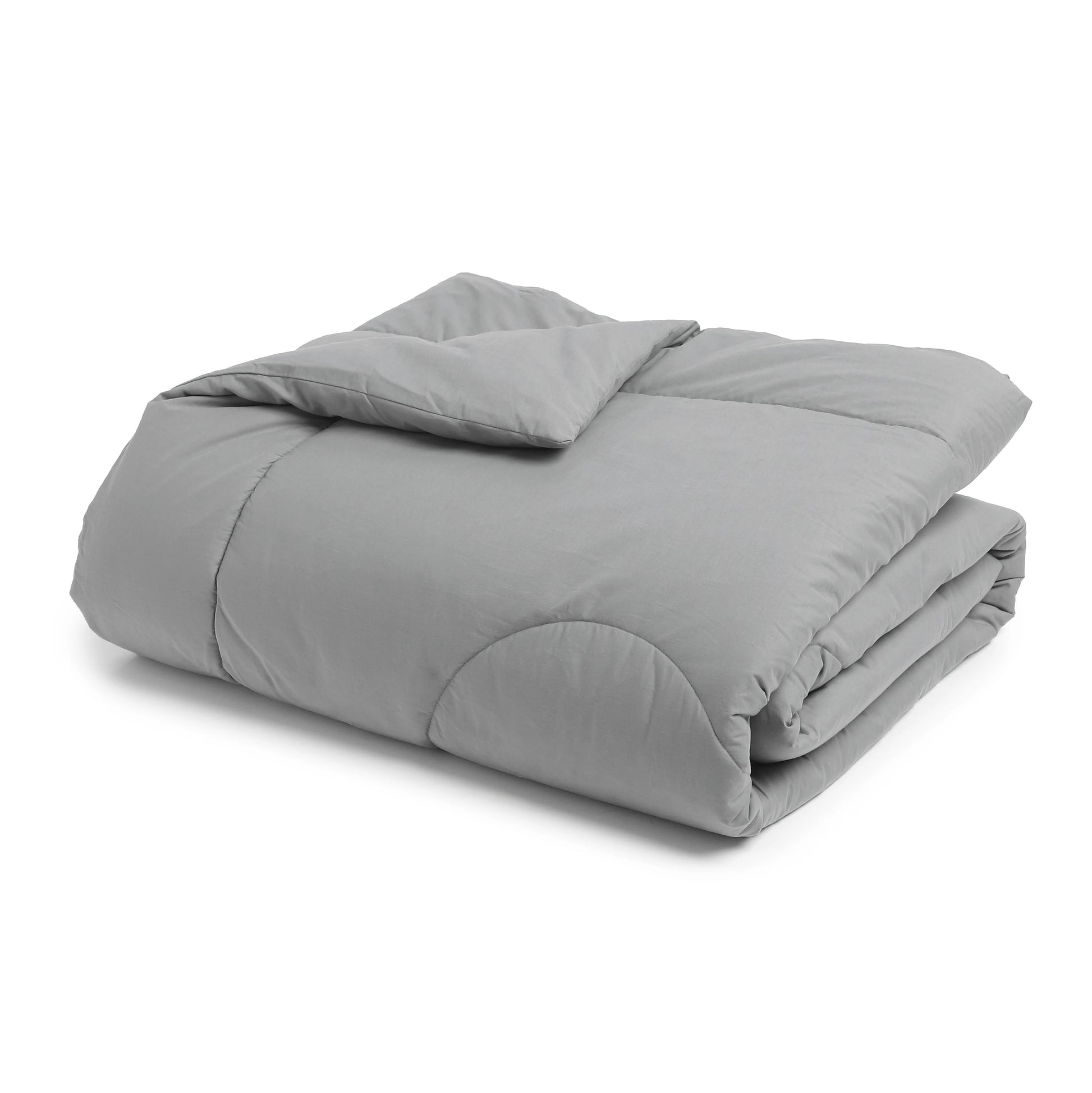 Paleto | Everyday Hues Cotton Solid Dyed 240GSM Comforter for Extra Warmth-Grey Grey / Double