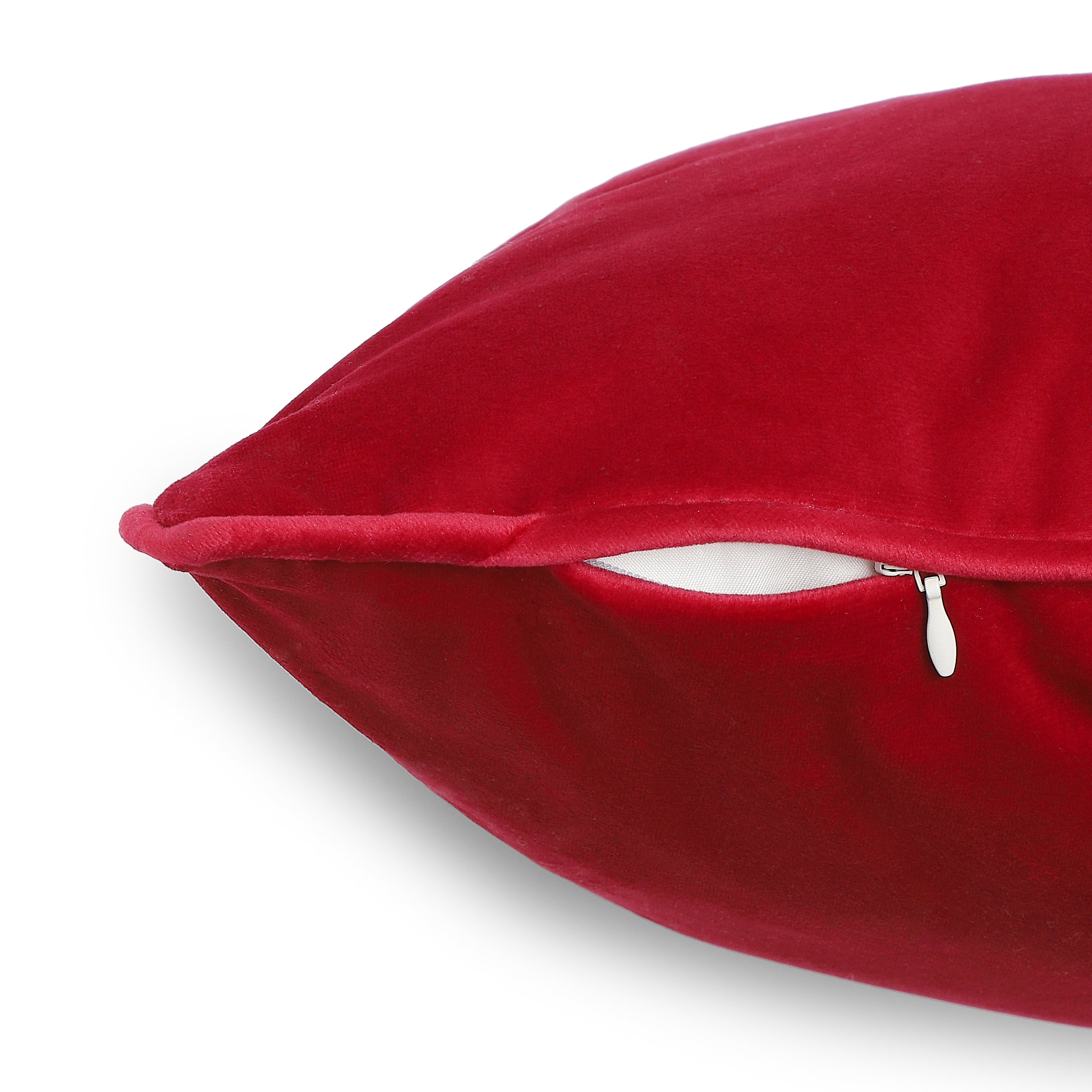 Vissencia 280 GSM Polyester Cushion Cover | Ruby Red