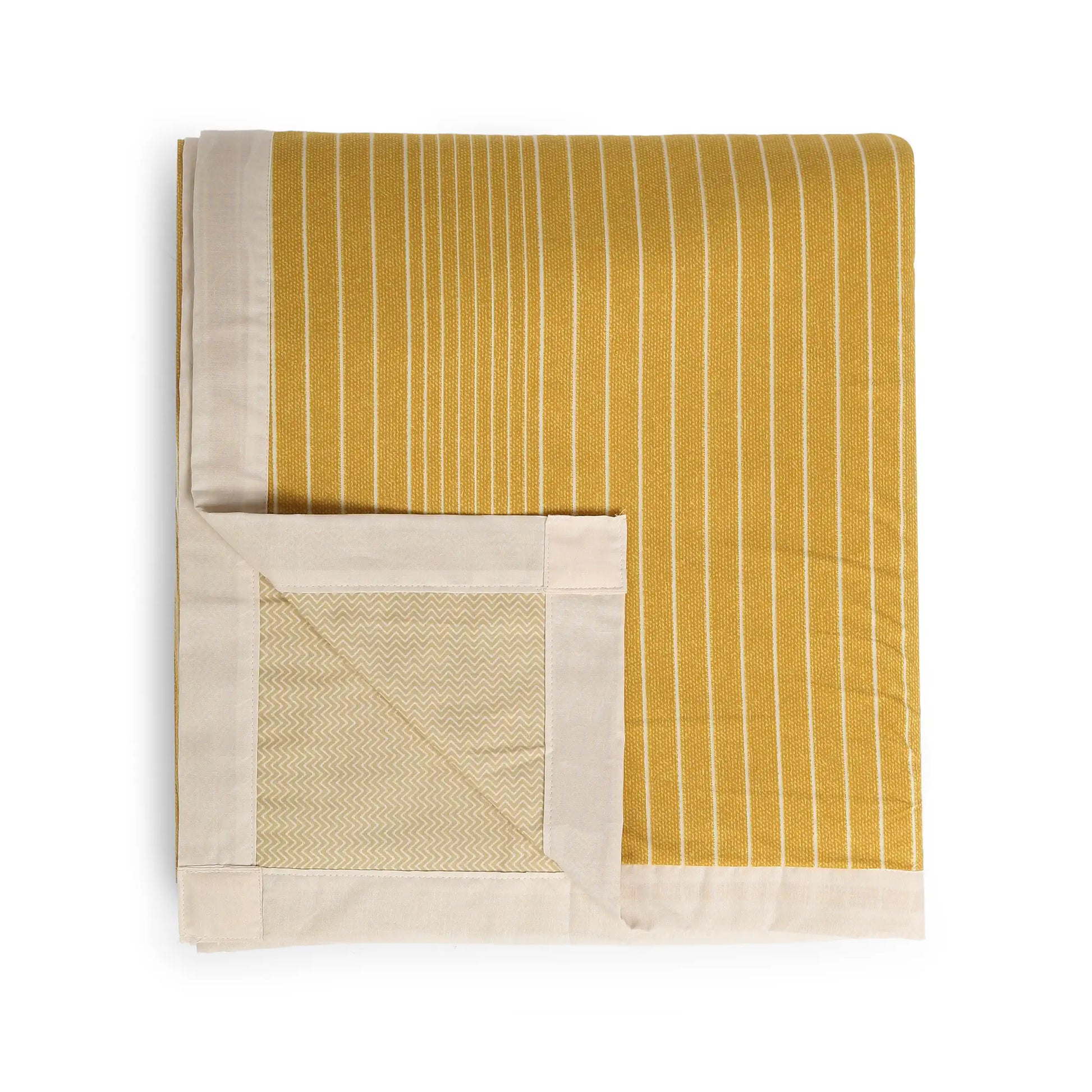 Threadscapes Printed Dohar-Mustard Mustard / Single