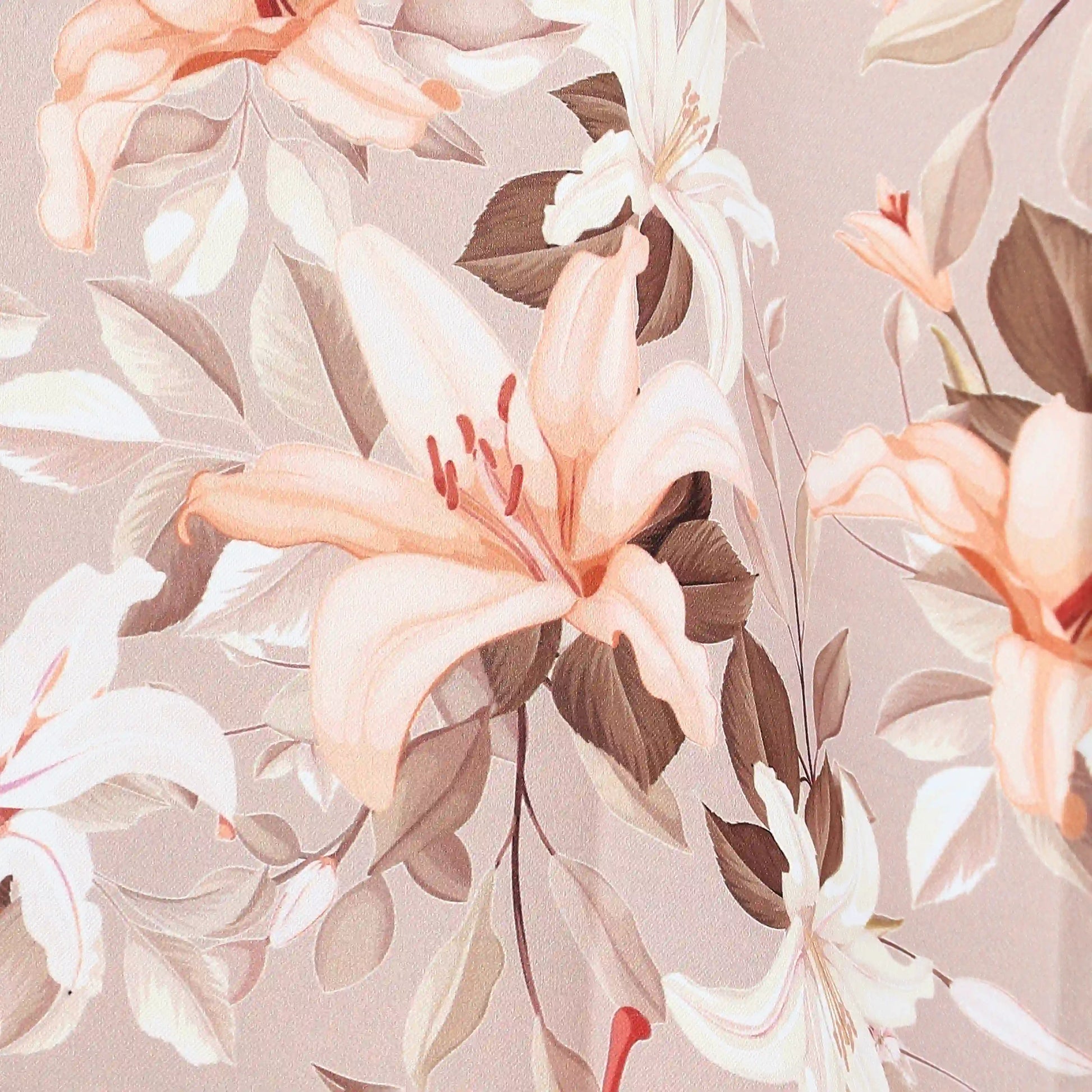 Bloomshire Classic Set Of 2 Printed Readymade Curtains | Tropical Whisper Coral / Door (7ft X 4.4ft)