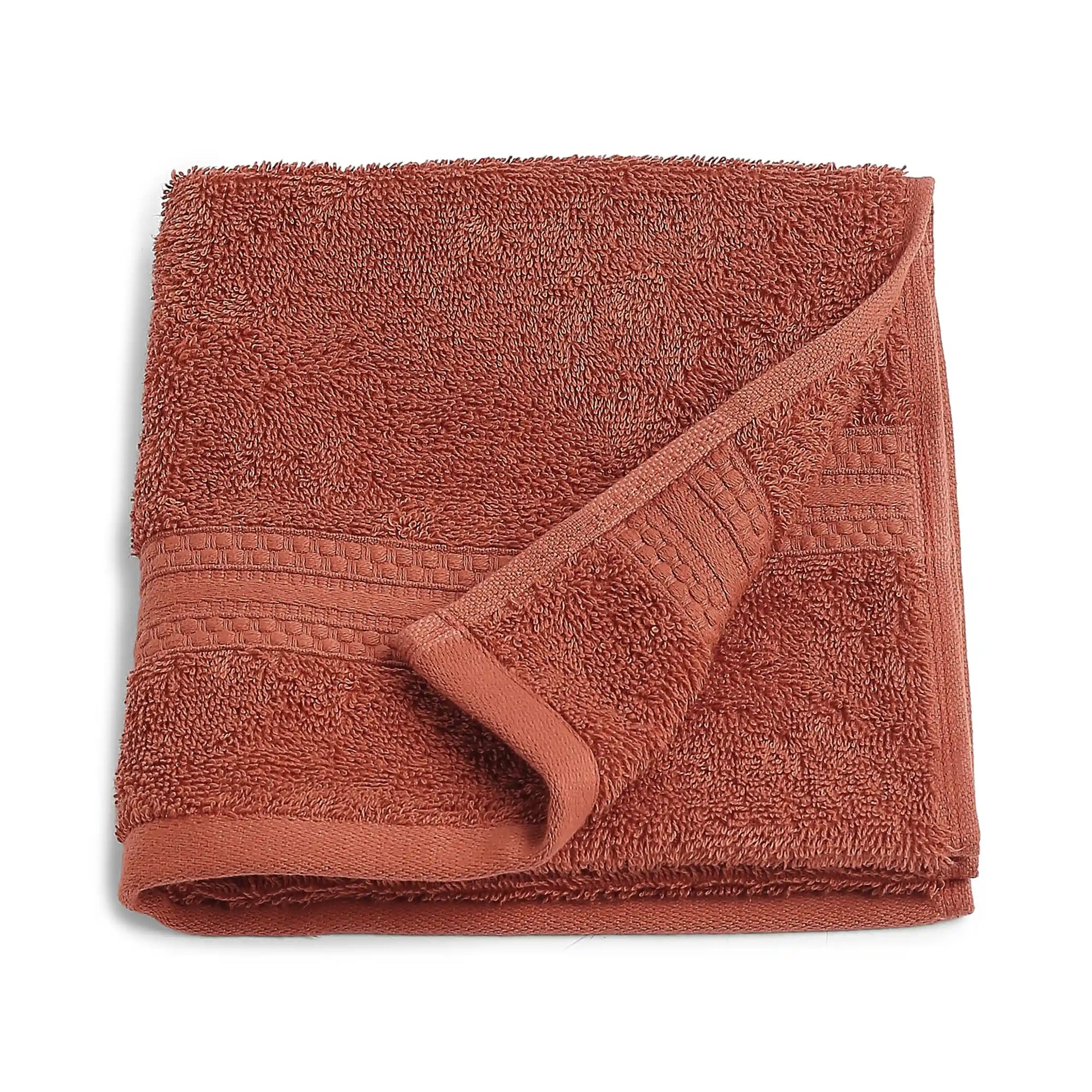 Paleto 100% Cotton Hand Towel Burnt Red / Hand Towel (40cm x 60cm)