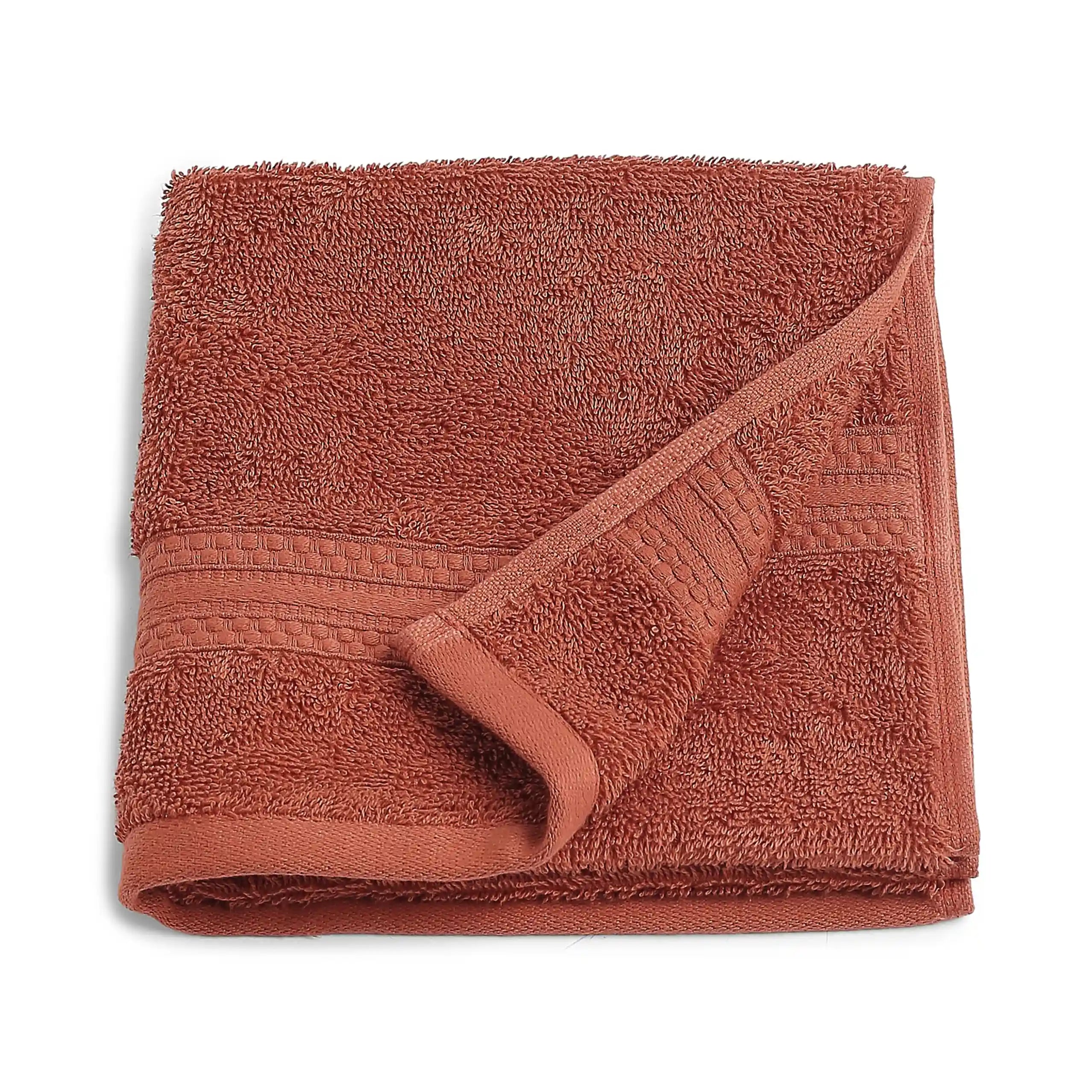 Paleto 100% Cotton Hand Towel Burnt Red / Hand Towel (40cm x 60cm)