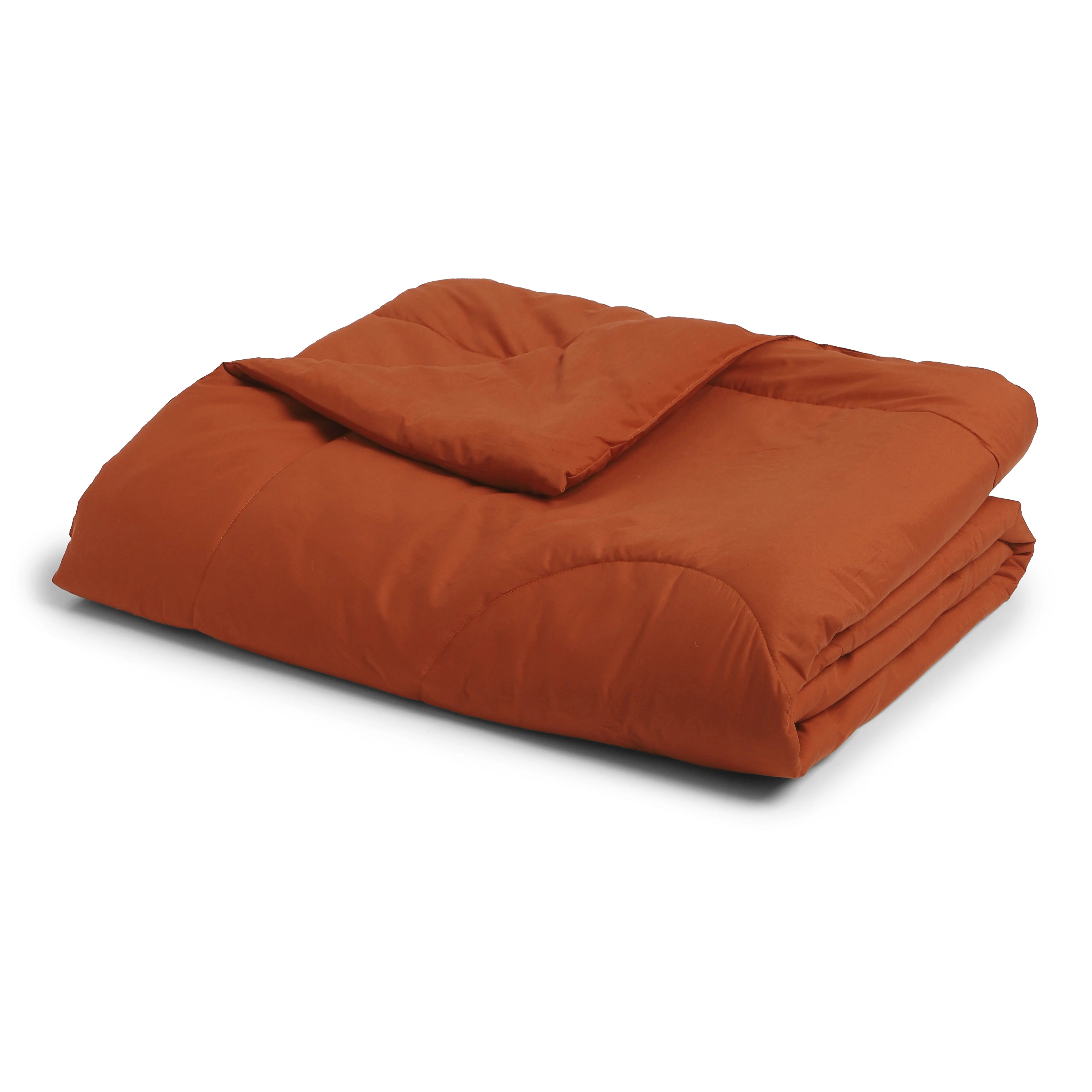 Paleto | Everyday Hues Cotton Solid Dyed 120GSM Comforter-Rust Rust / Single
