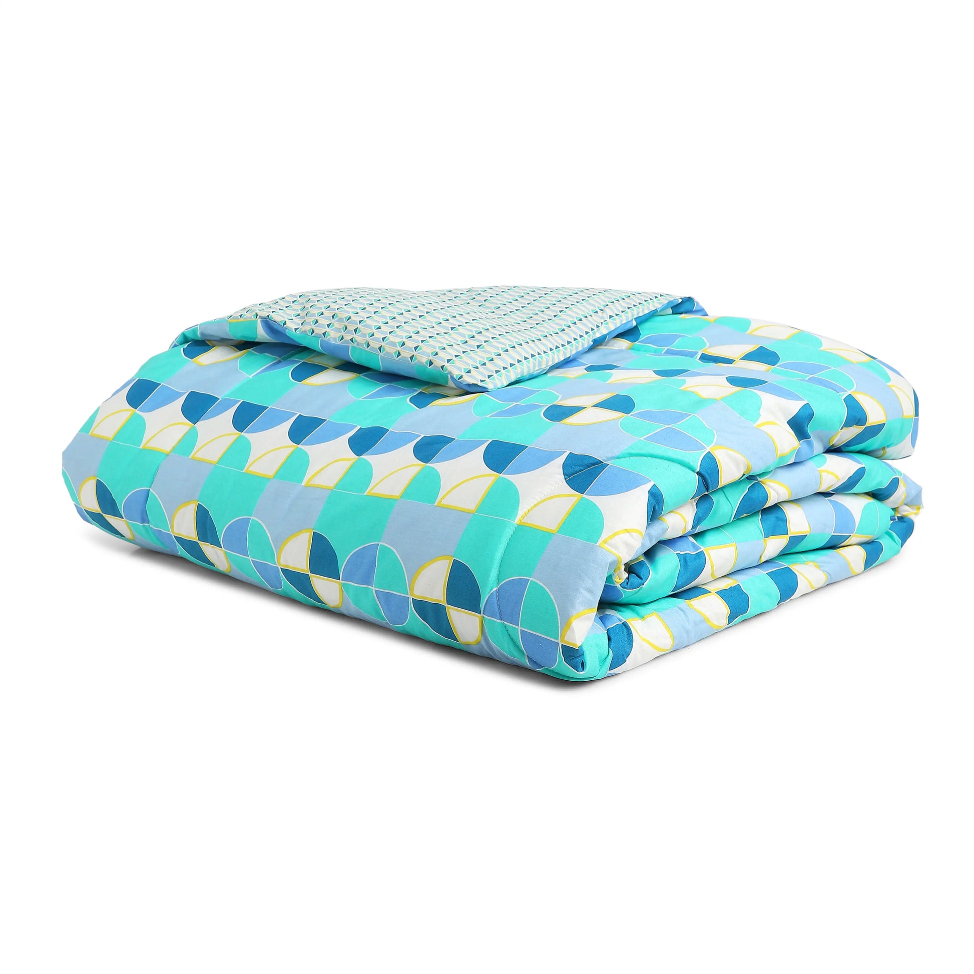 Mishella Printed Orbit Teal Comforter-120gsm Orbit Teal / Single