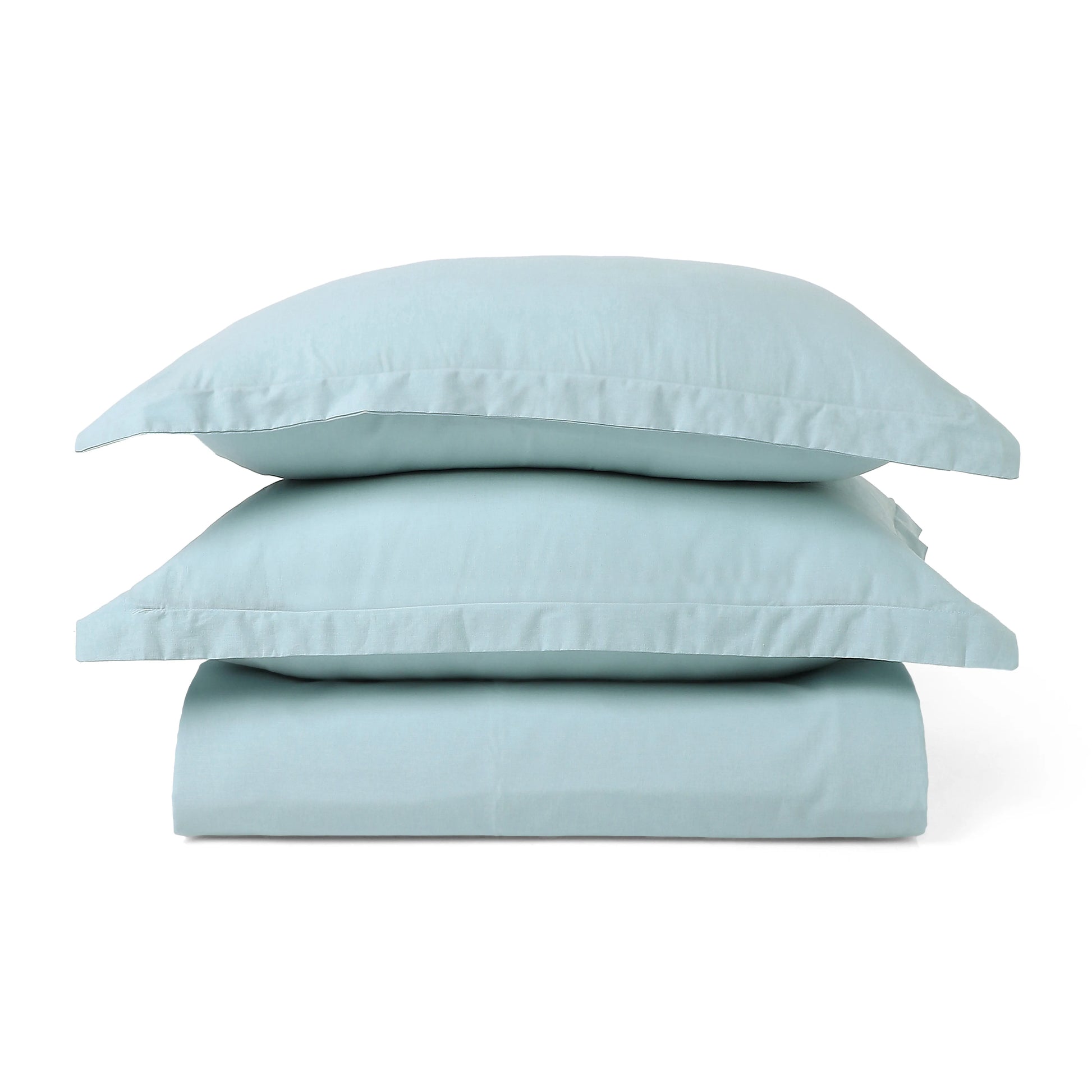 Paleto | Everyday Hues Solid Dyed Cotton Bedsheet Set-Blue Sky Blue Sky / Super King