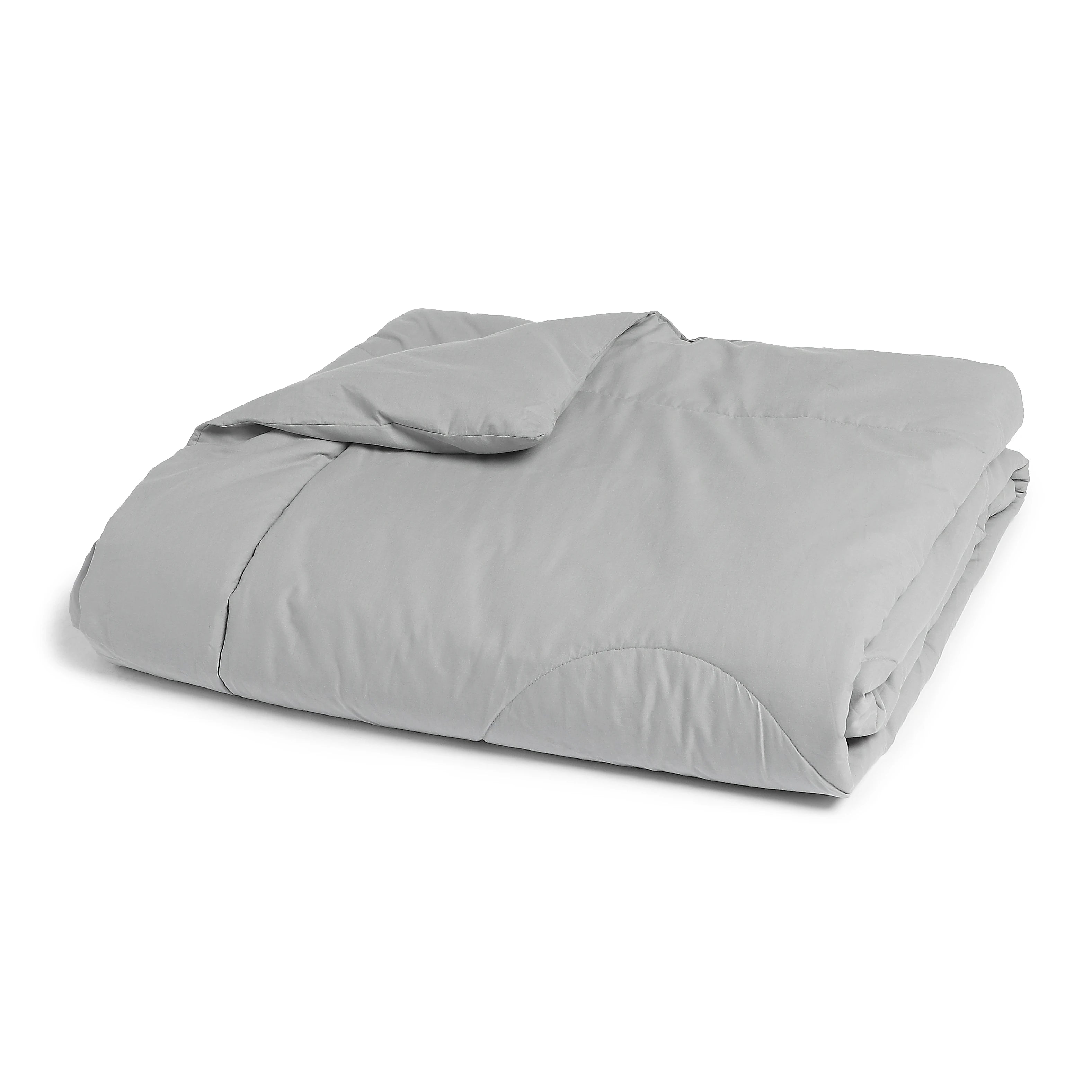 Paleto | Everyday Hues Cotton Solid Dyed 120GSM Comforter-Grey Grey / Double