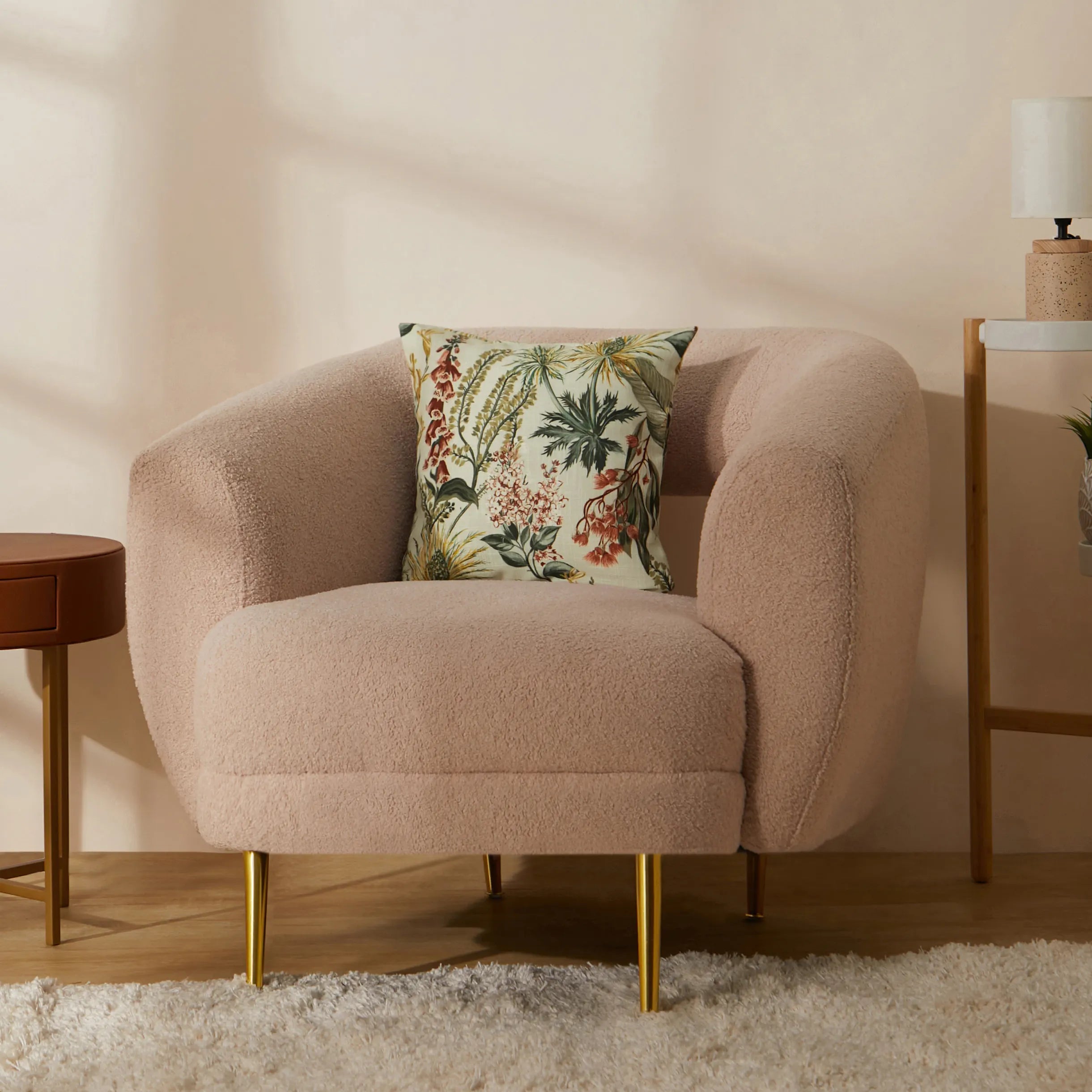 Vissencia Printed Cushion Cover | Meadow Rustic Timber / Cushion Cover (41cm x 41cm)