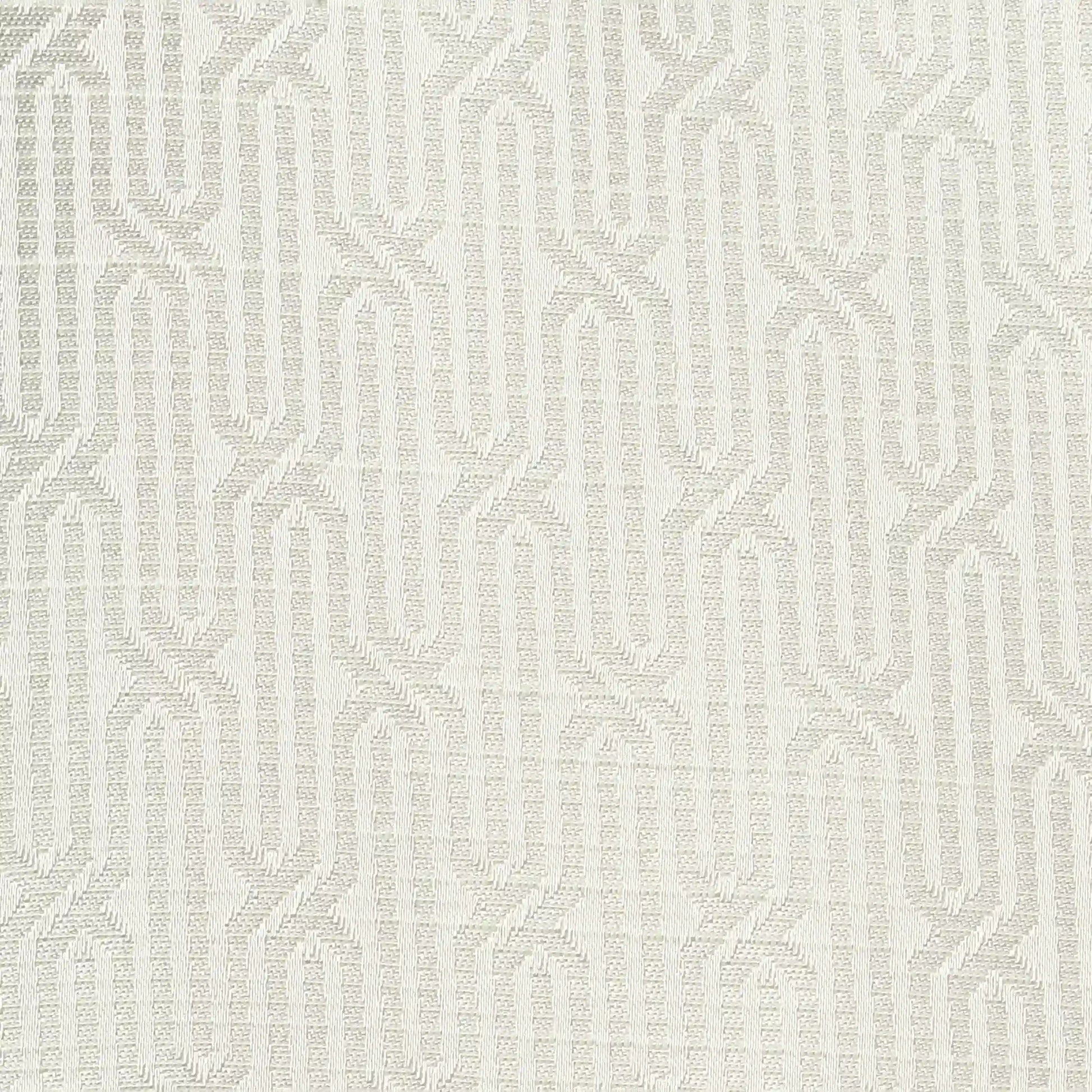 De Jacquard - Classic Set Of 2 Jacquard Readymade Curtains | Layered Lines Snow / Window (5ft X 4.4ft)