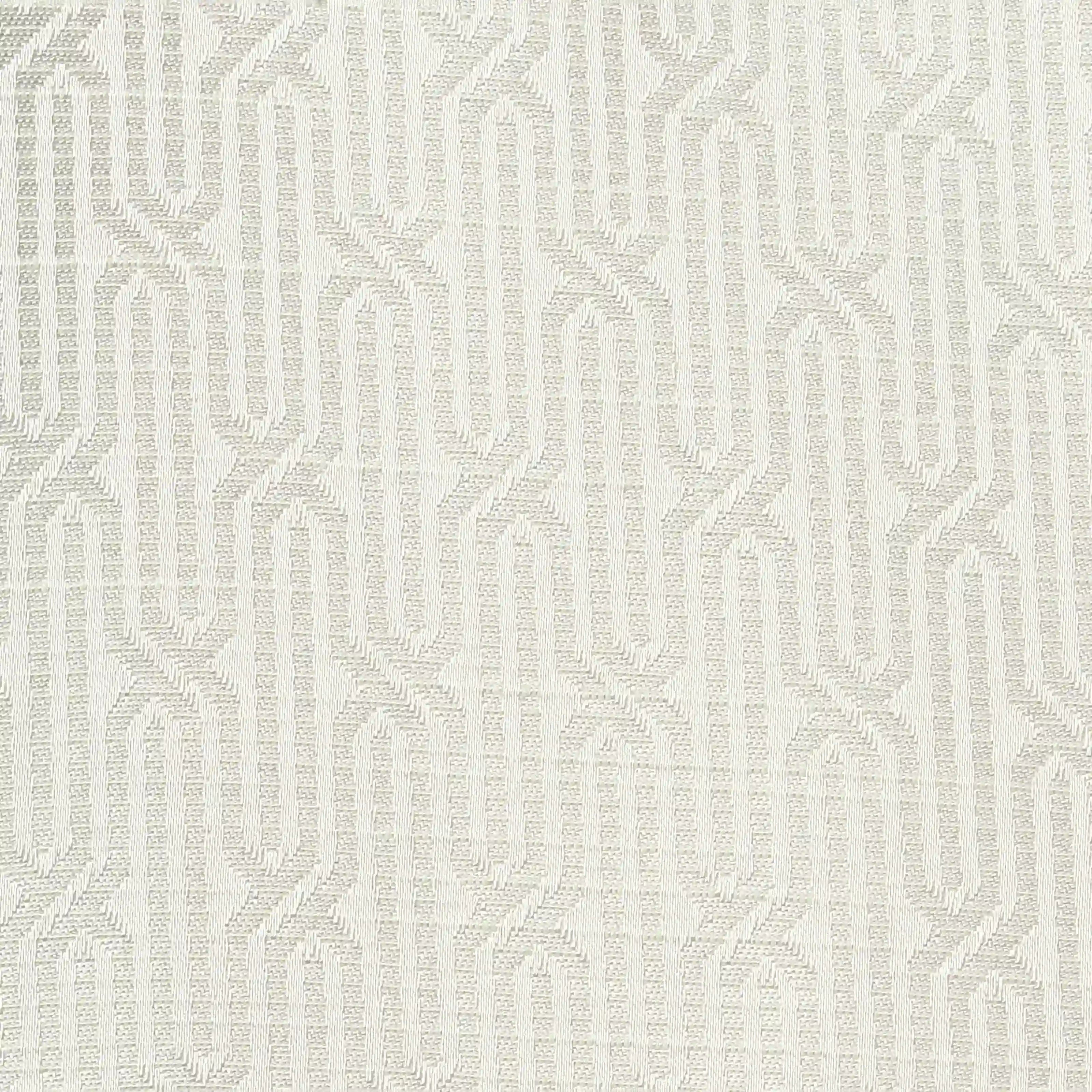 De Jacquard - Classic Set Of 2 Jacquard Readymade Curtains | Layered Lines Snow / Window (5ft X 4.4ft)