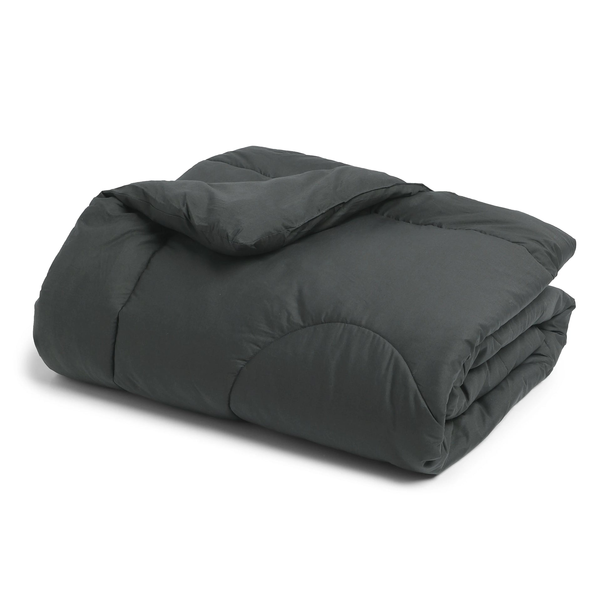 Paleto | Everyday Hues Cotton Solid Dyed 240GSM Comforter for Extra Warmth-Dark Grey Dark Grey / Double