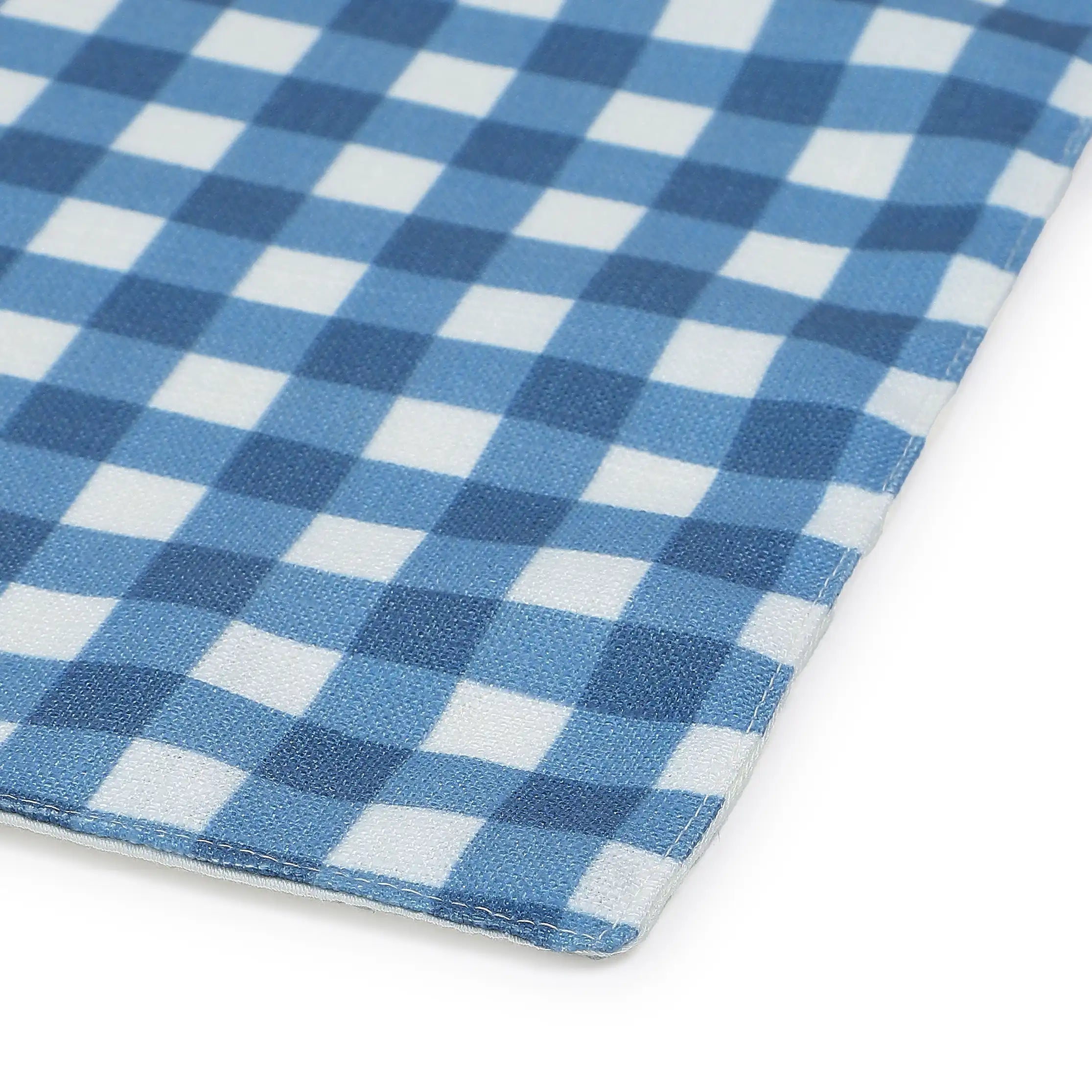 Nonna's Home 100% Polyester Table Placemat Set Big Blueberry Gingham / 6 Piece Set