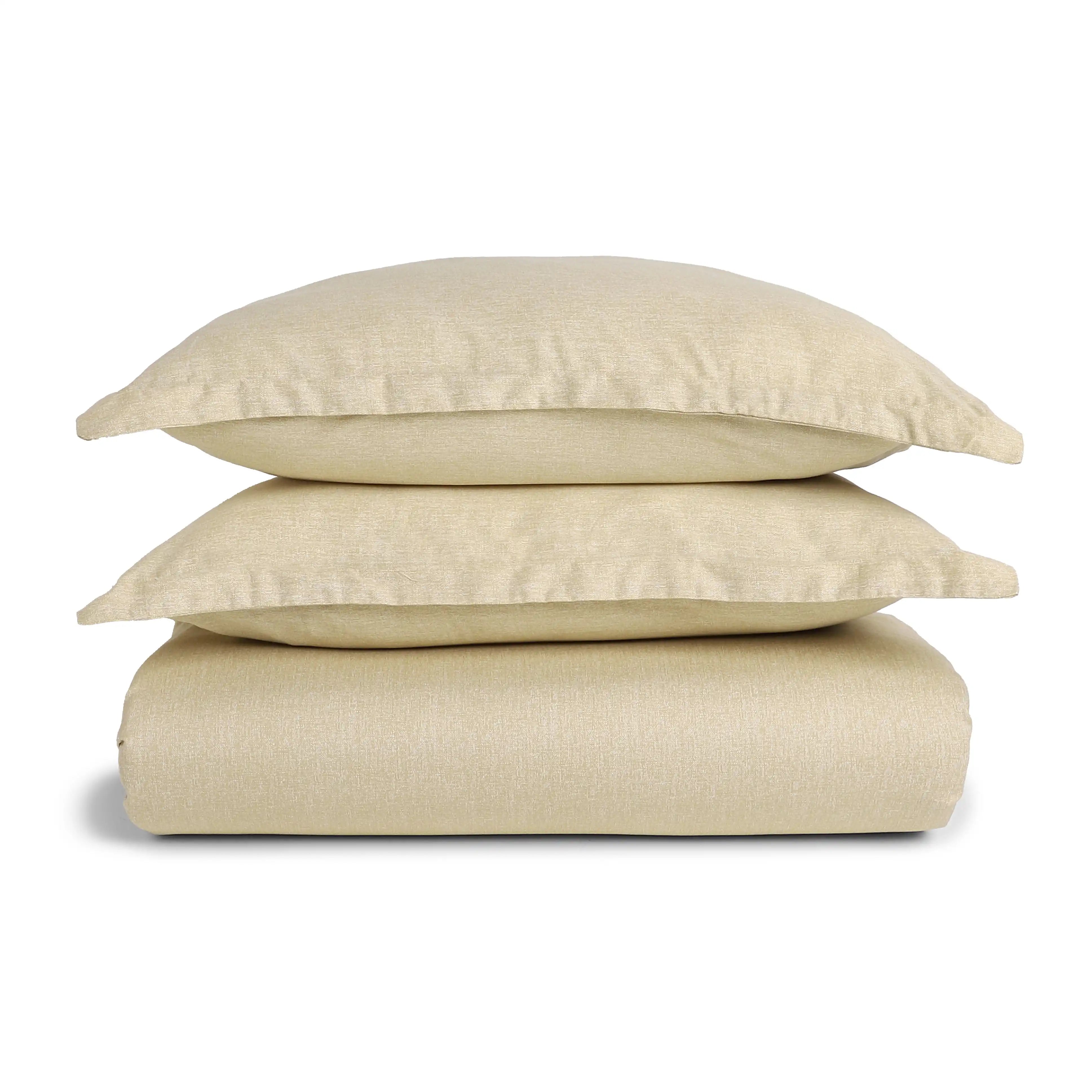 Yutori 100% Cotton Super King Bedsheet Set Beige / Super King