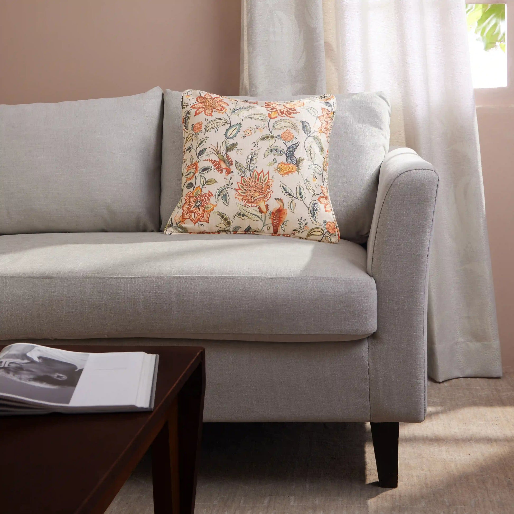 Espricia Printed Cushion Cover | Heritage Bloom Misty Meadow / Cushion Cover (51cm x 51cm)