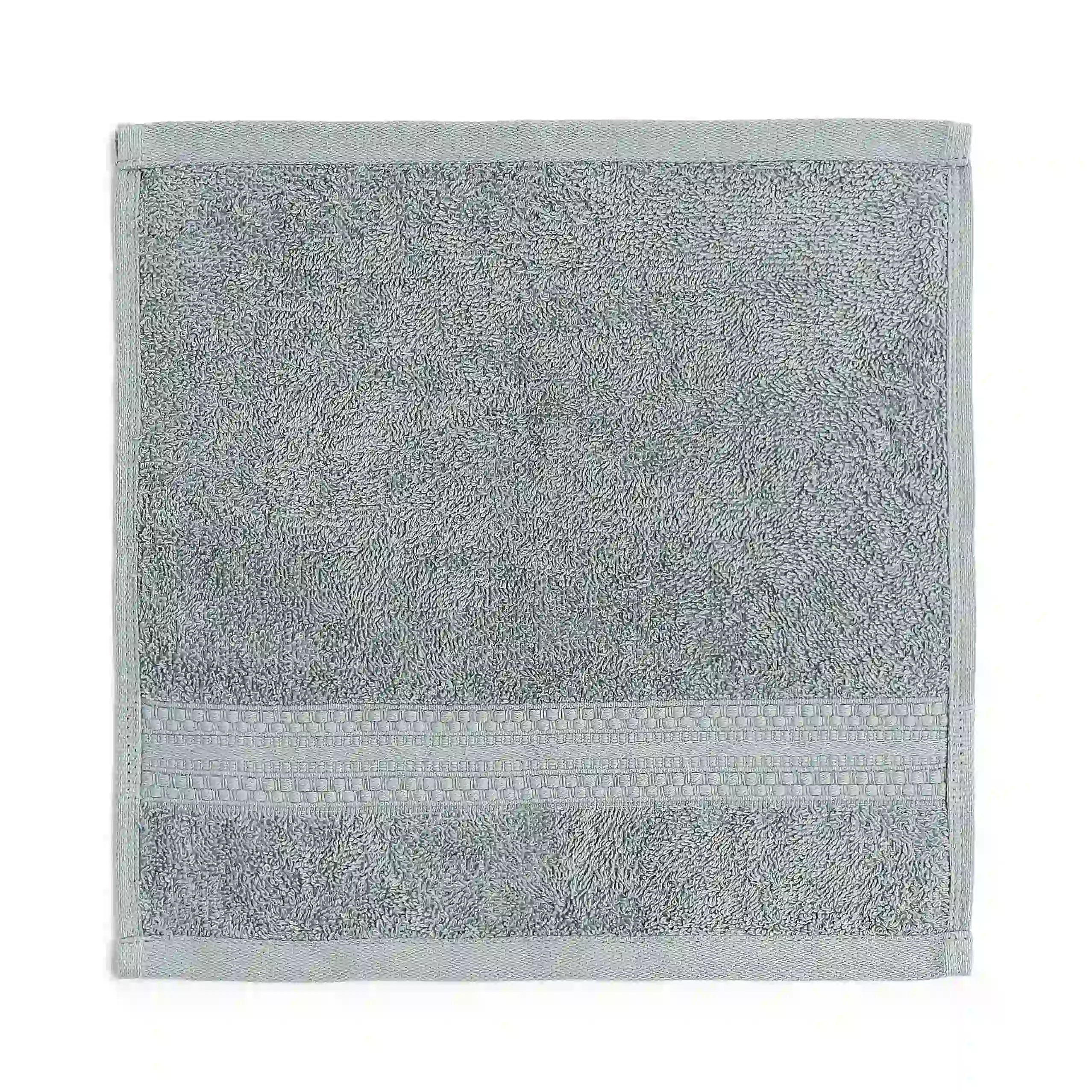 Paleto 100% Cotton Face Towel - Pack Of 4 Graphite / Face Towel (30cm x 30cm)