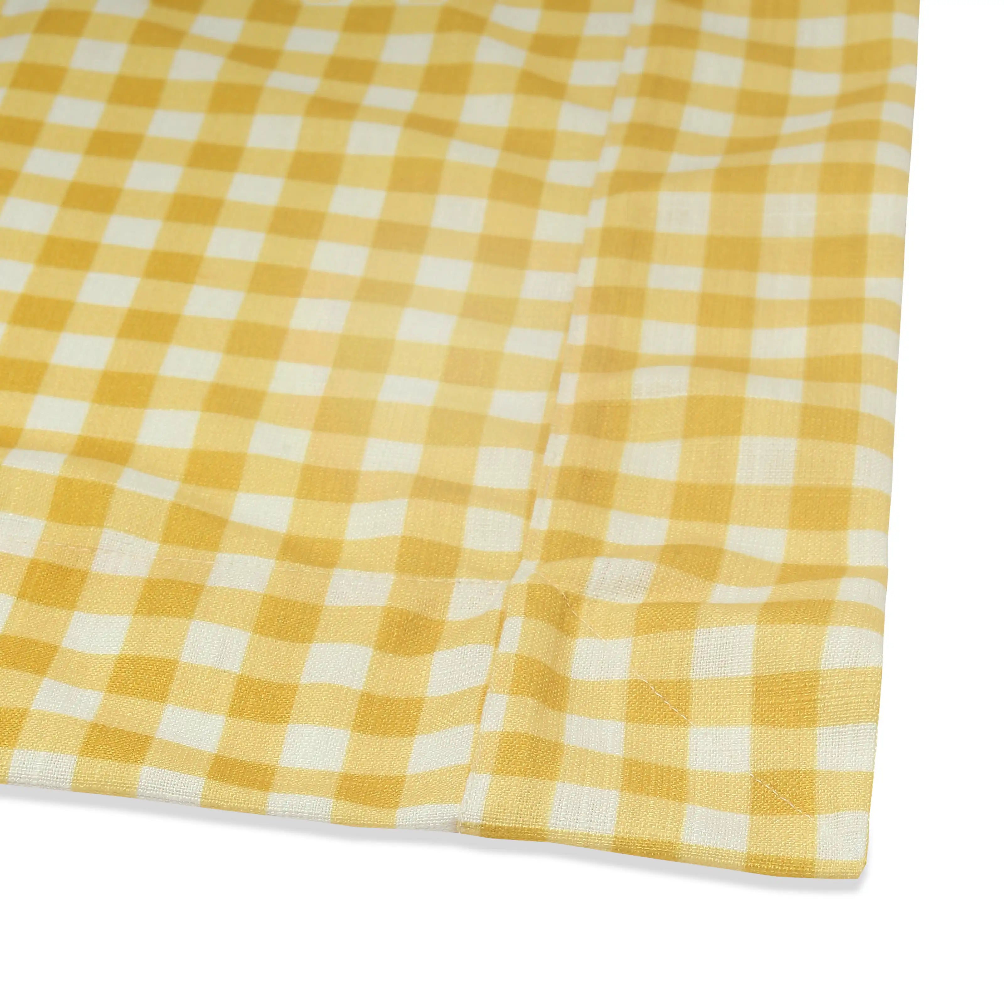Nonna's Home 100% Polyester Table Cloth Small Turmeric Gingham / Table Cloth (150cm x 200cm)