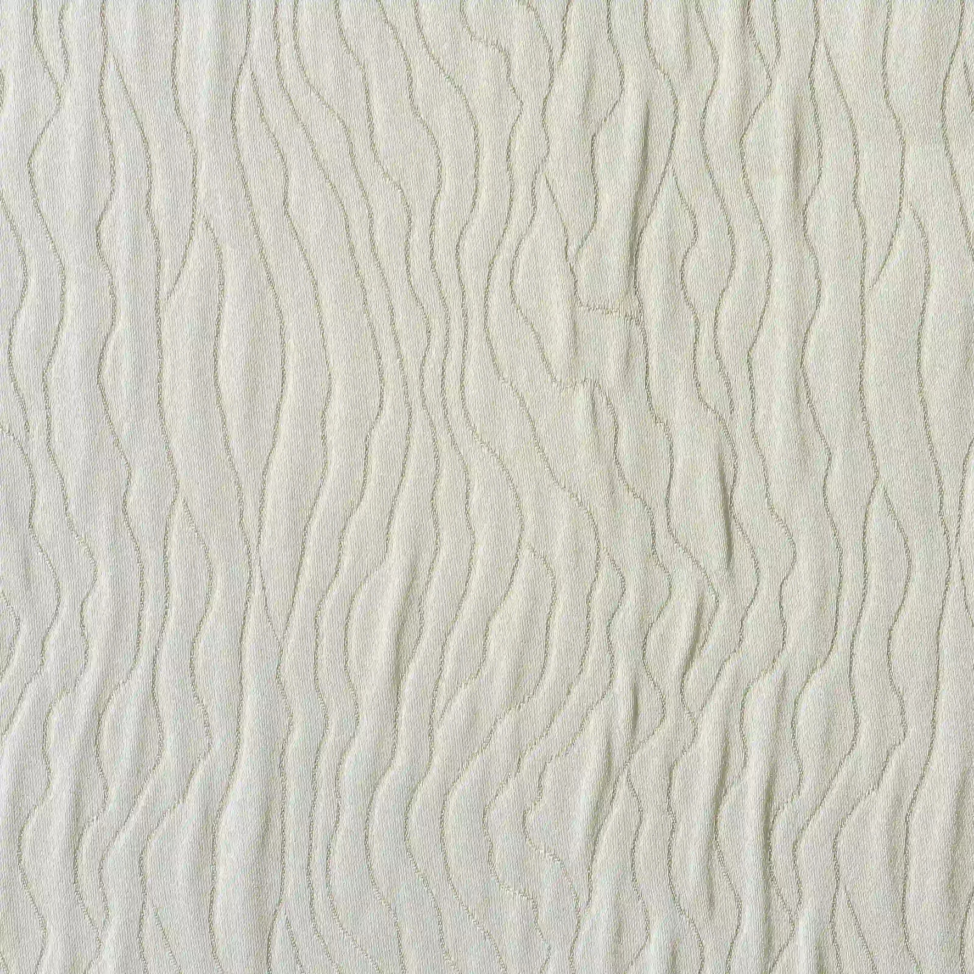 Pelushe Set Of 2 Textured Readymade Curtains | Nature Flow Vanilla / Window (5ft X 4.4ft)