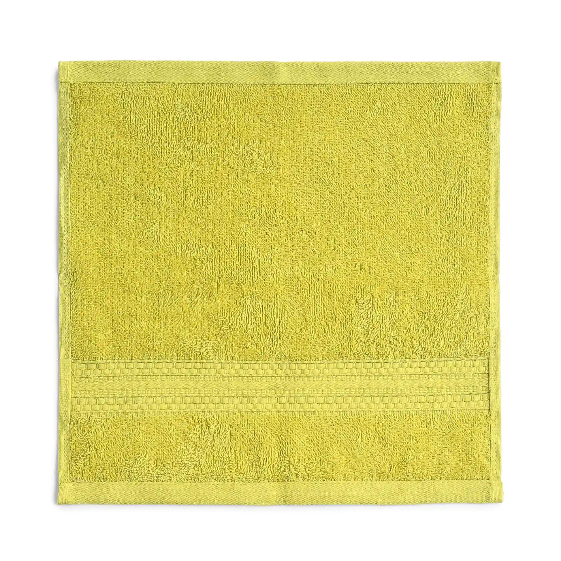 Paleto 100% Cotton Face Towel - Pack Of 4 Apple Green / Face Towel (30cm x 30cm)