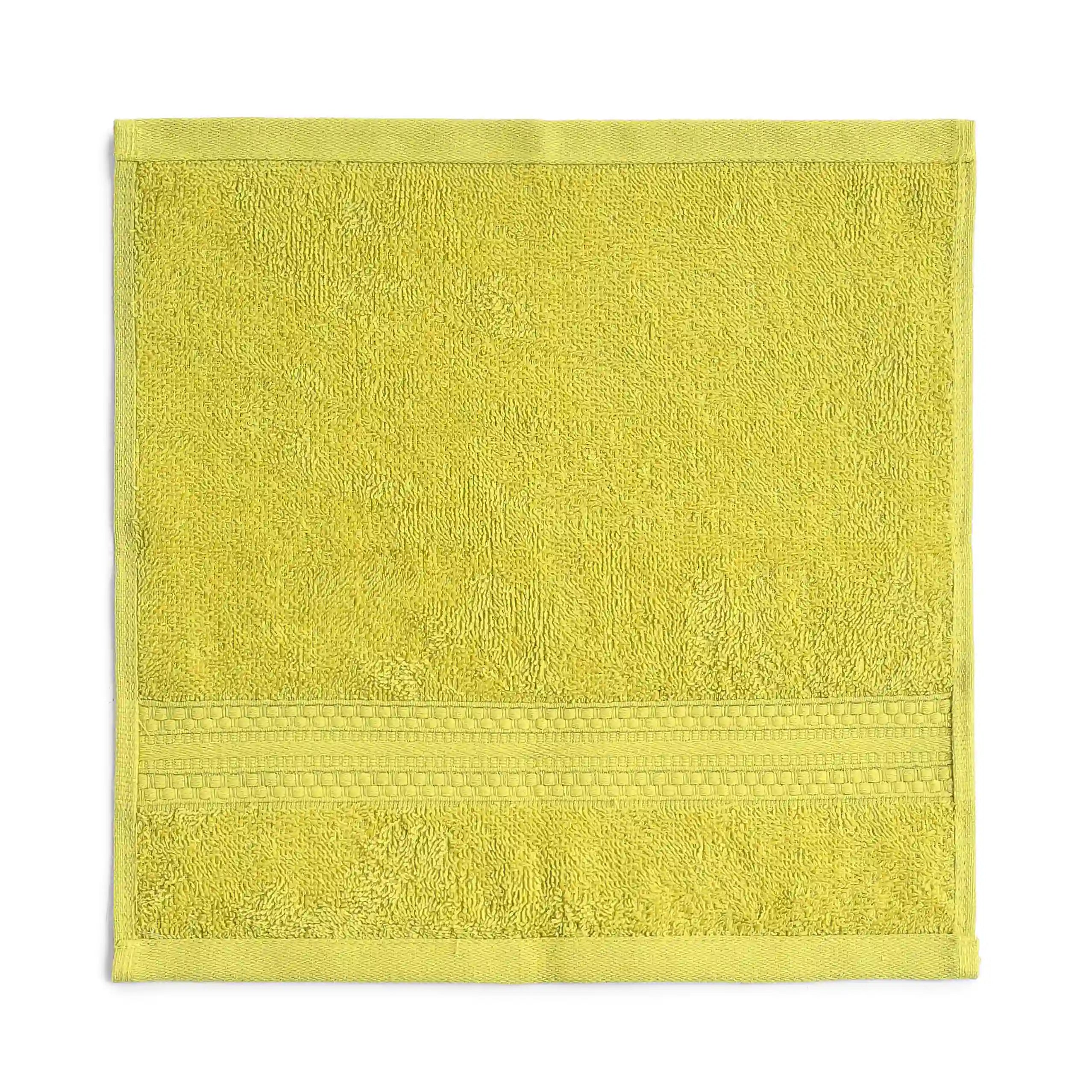 Paleto 100% Cotton Face Towel - Pack Of 4 Apple Green / Face Towel (30cm x 30cm)