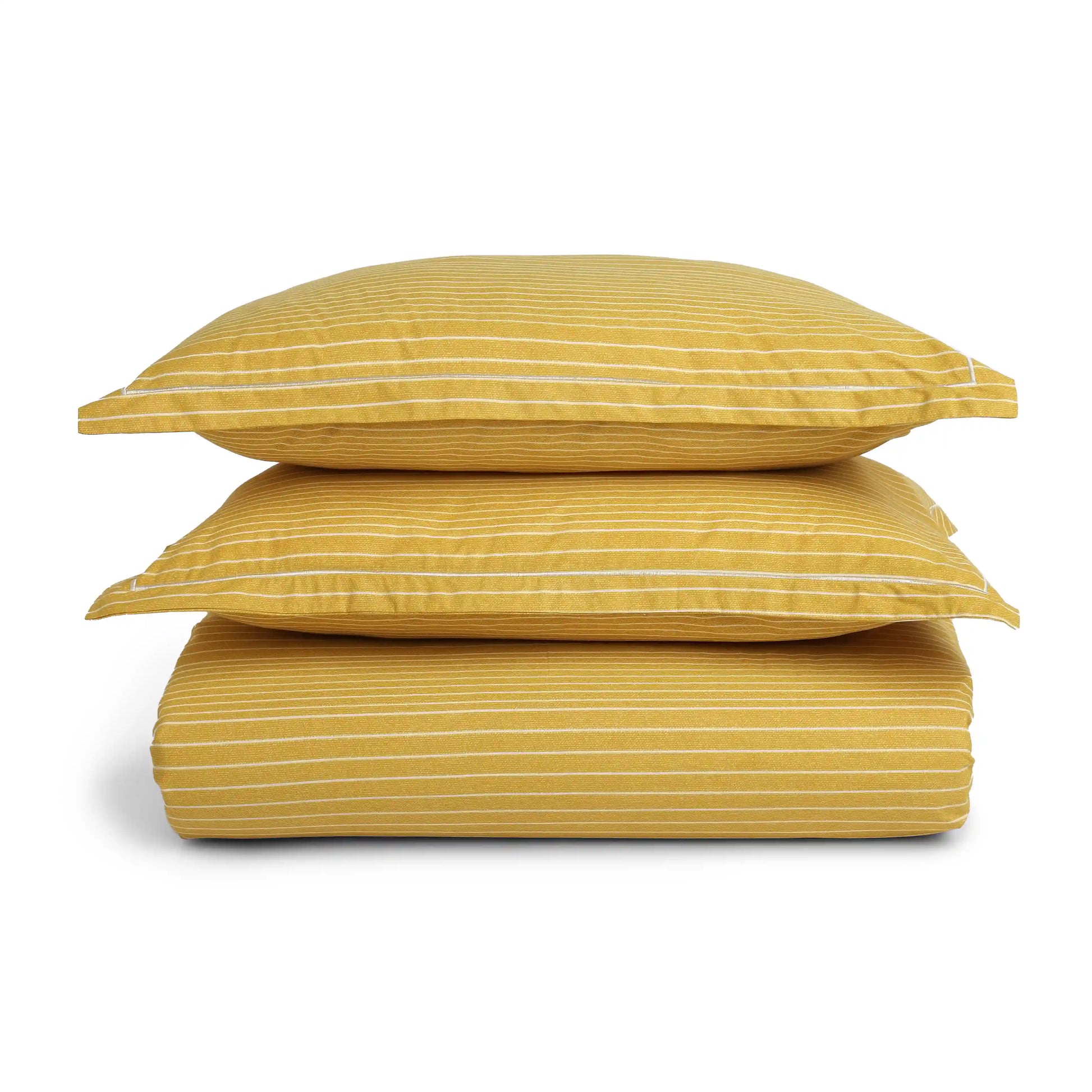 Threadscapes Printed Bedsheet Set-Mustard Mustard / Double