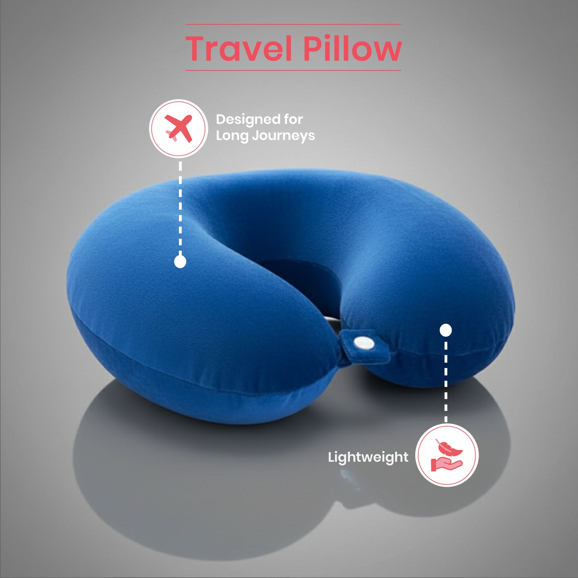 Wanderlust | Travel Neck Pillow | Blue Blue