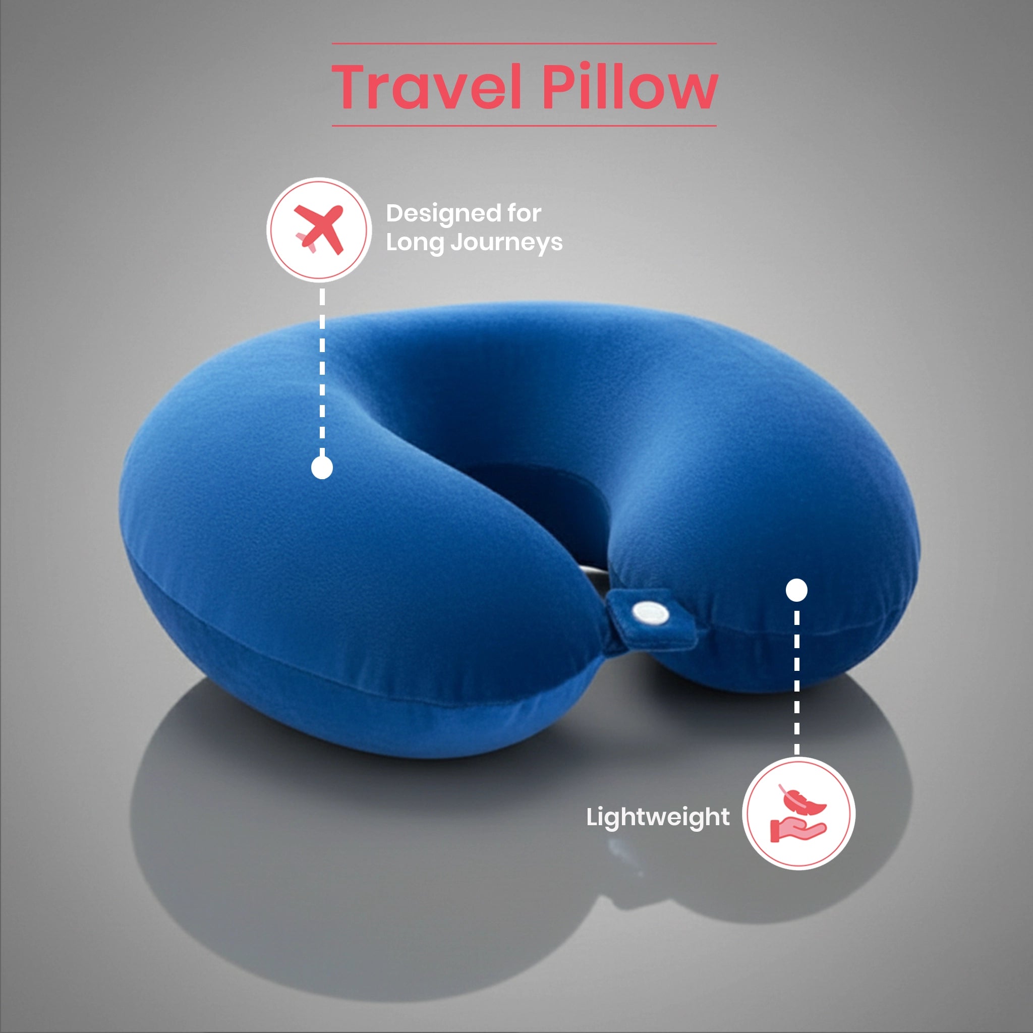 Wanderlust | Travel Neck Pillow | Blue Blue