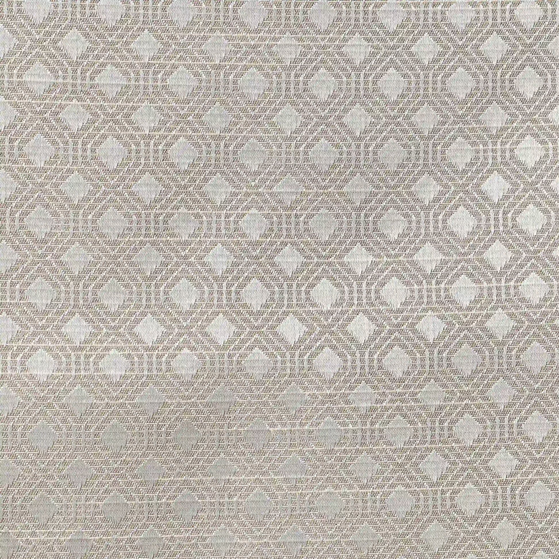 De Jacquard - Classic Set Of 2 Jacquard Readymade Curtains | Wavy Heritage Bone / Window (5ft X 4.4ft)